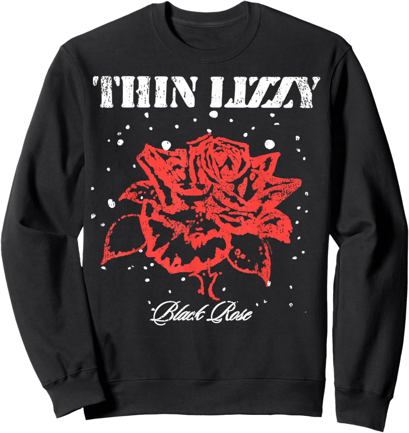 Thin Lizzy Black Roses Snow Sweatshirt - Sweatshirt | Black
