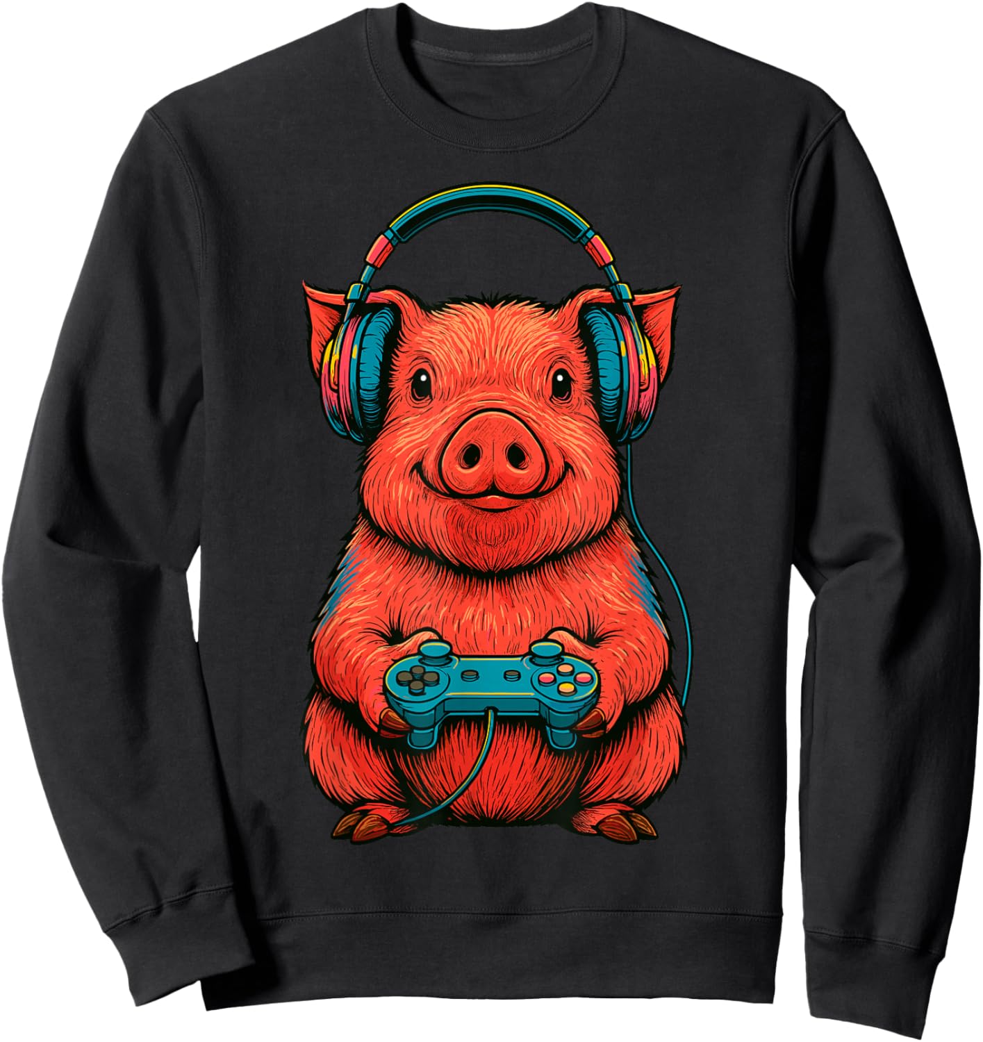 Gamer Pig Gaming Sweatshirt - Sweatshirt | Black