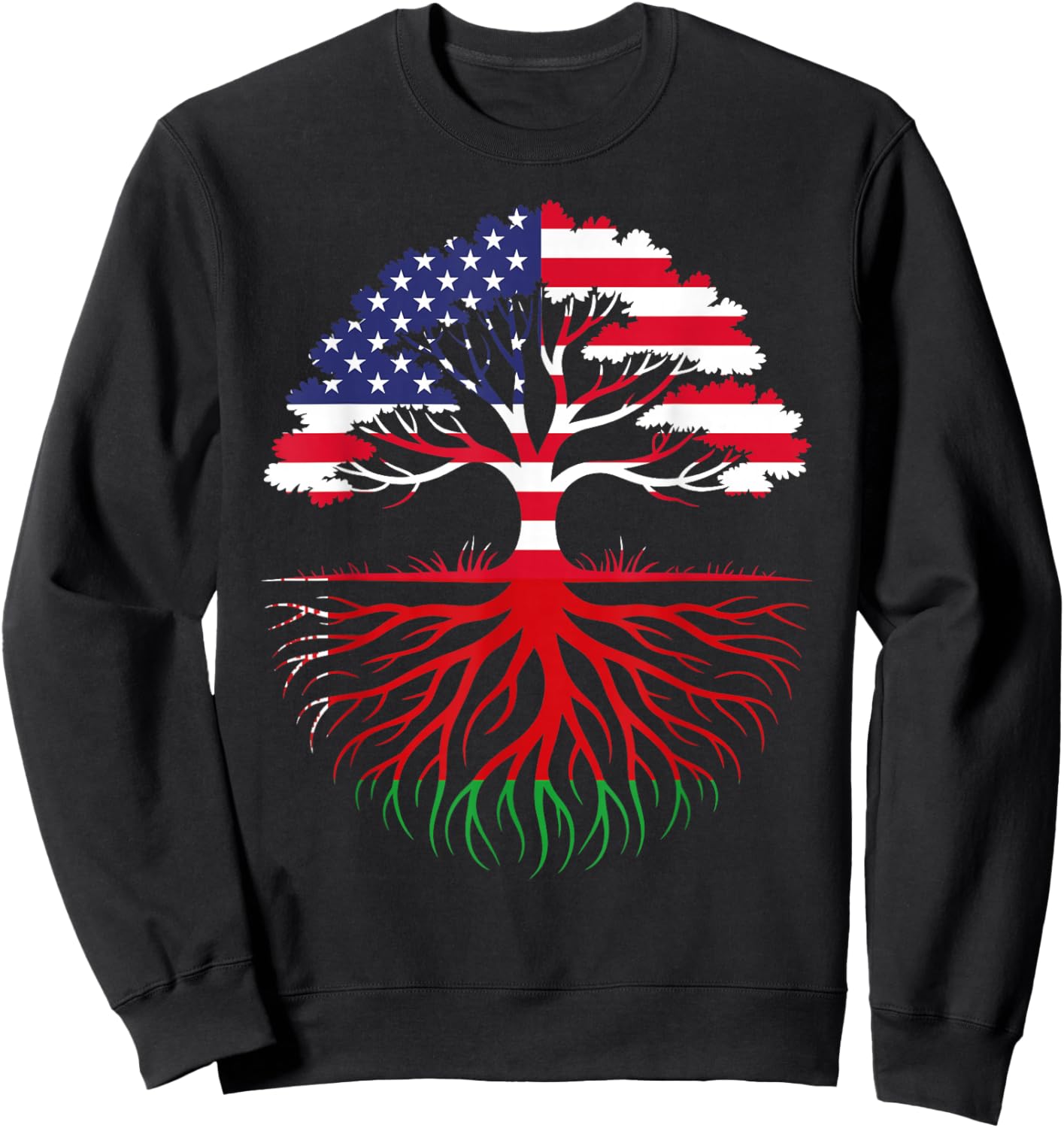 American Grown Belarusian Roots Flag Heritage Sweatshirt - Sweatshirt | Black