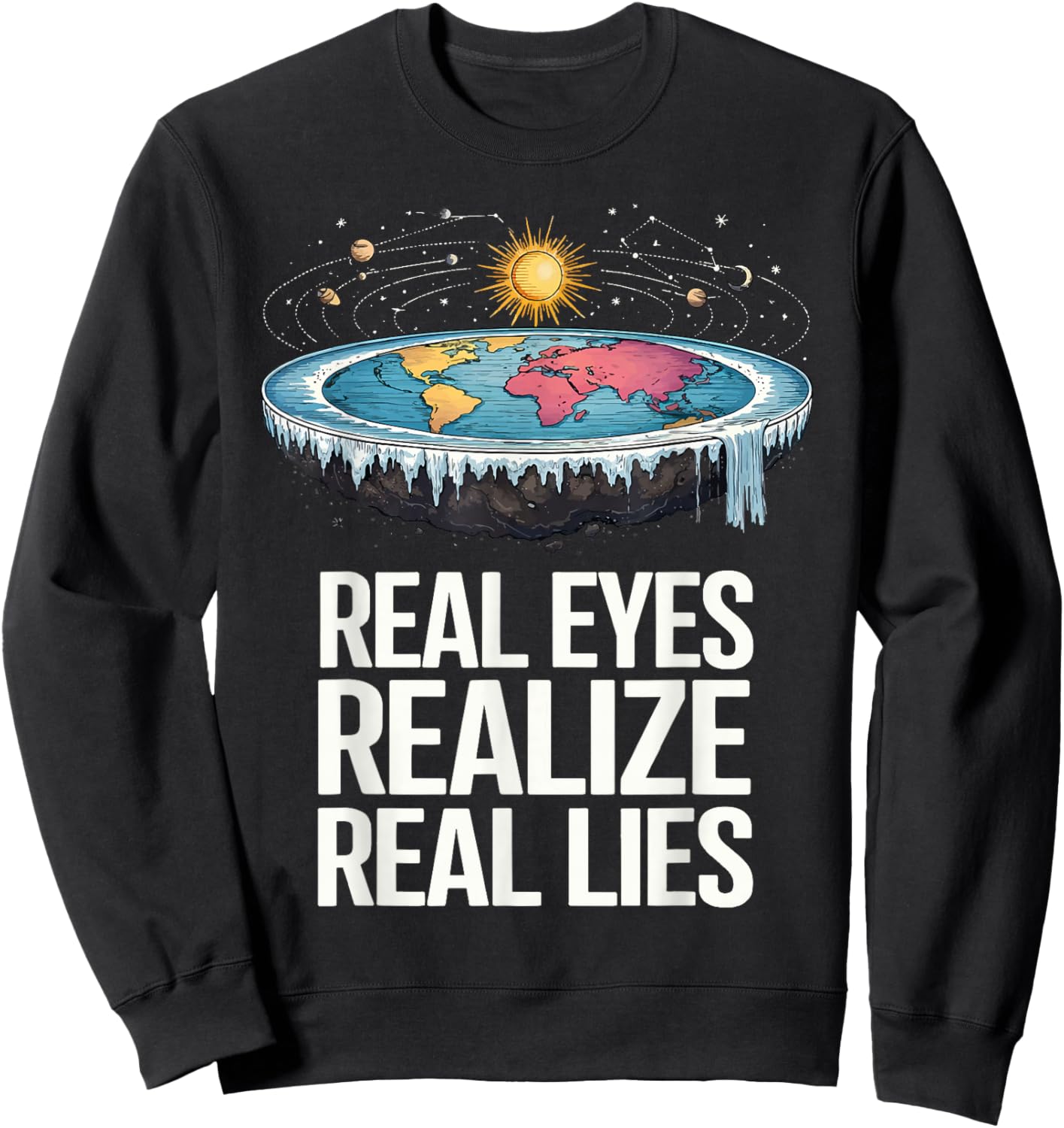 Real Eyes Realize Real Lies Sweatshirt - Sweatshirt | Black