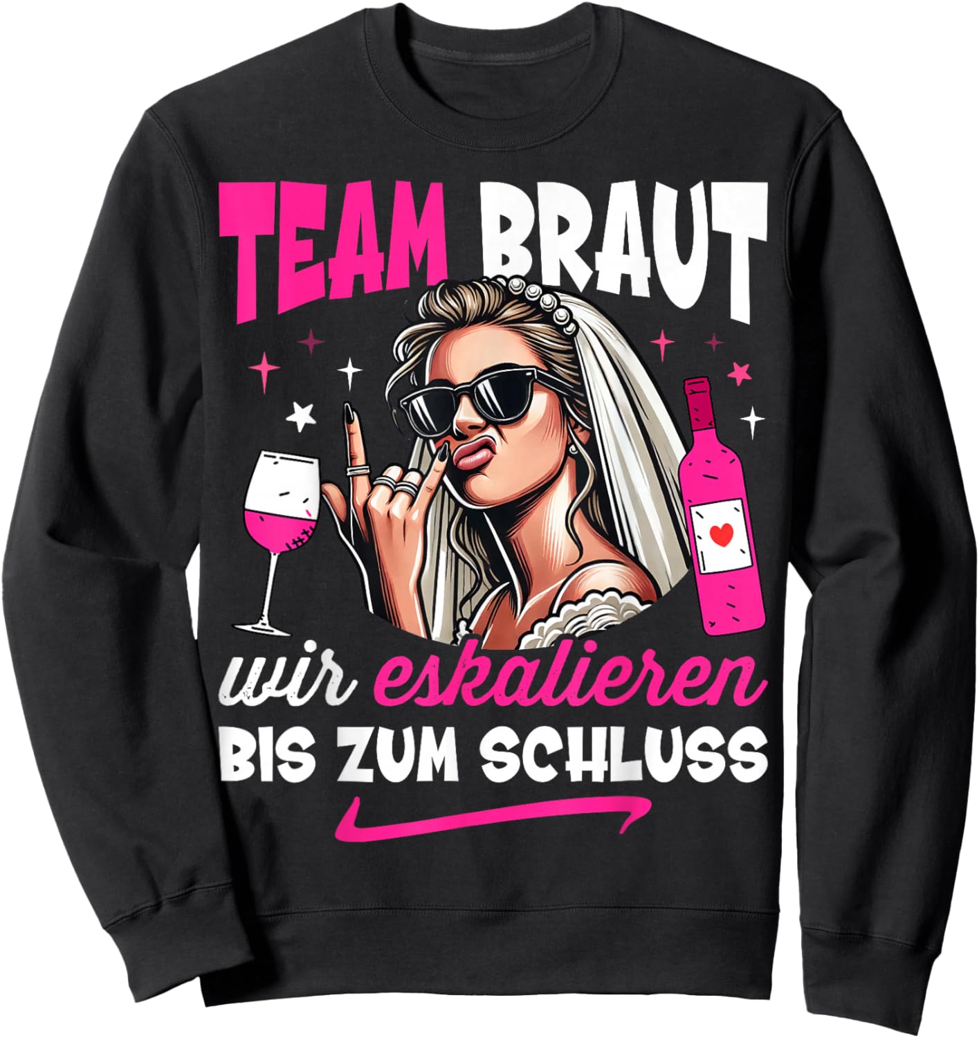 Stag Party Women's Team Bride JGA Women's , black, S Sweatshirt - Sweatshirt | Black