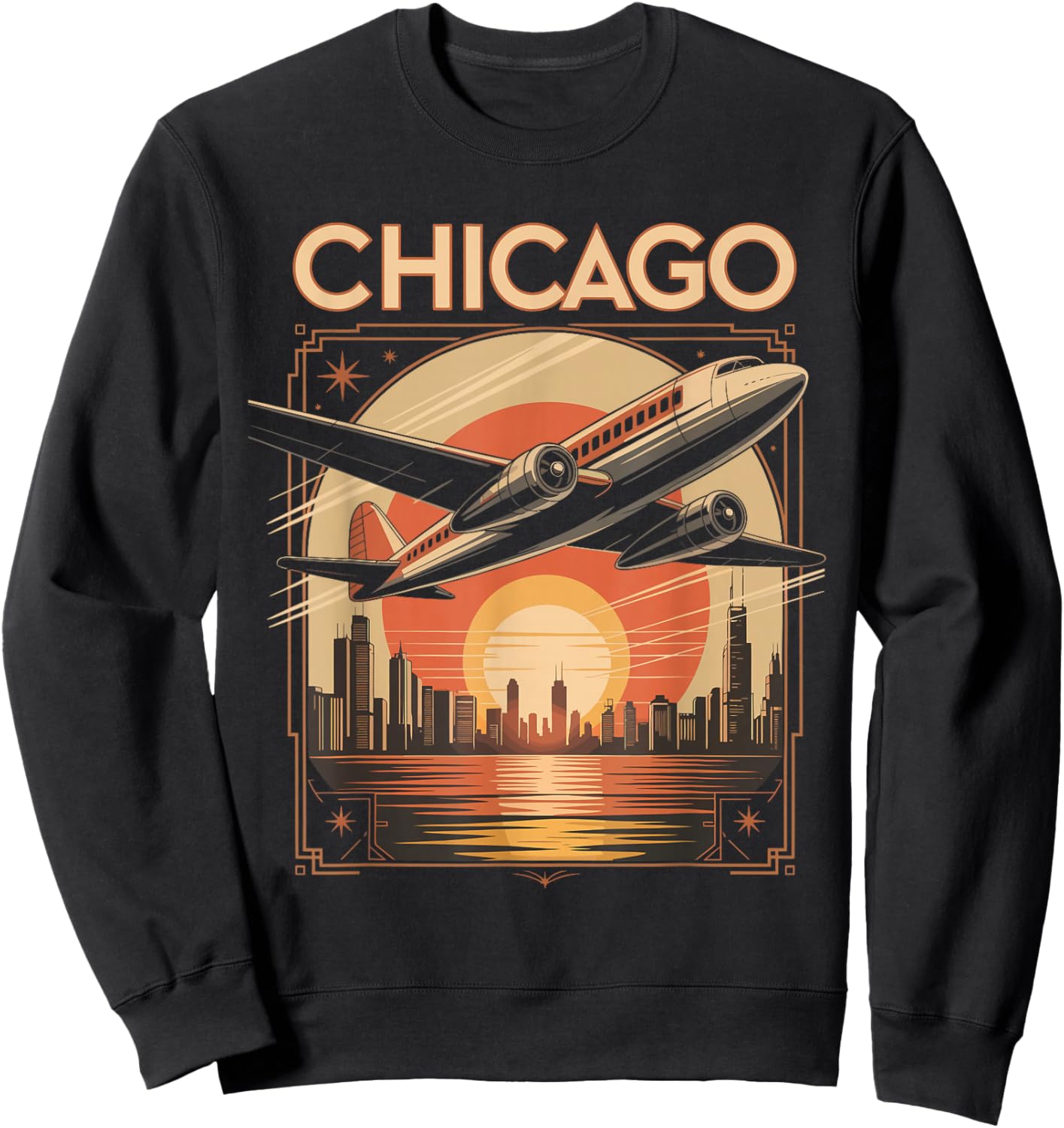 Chicago Skyline Sweatshirt - Sweatshirt | Black