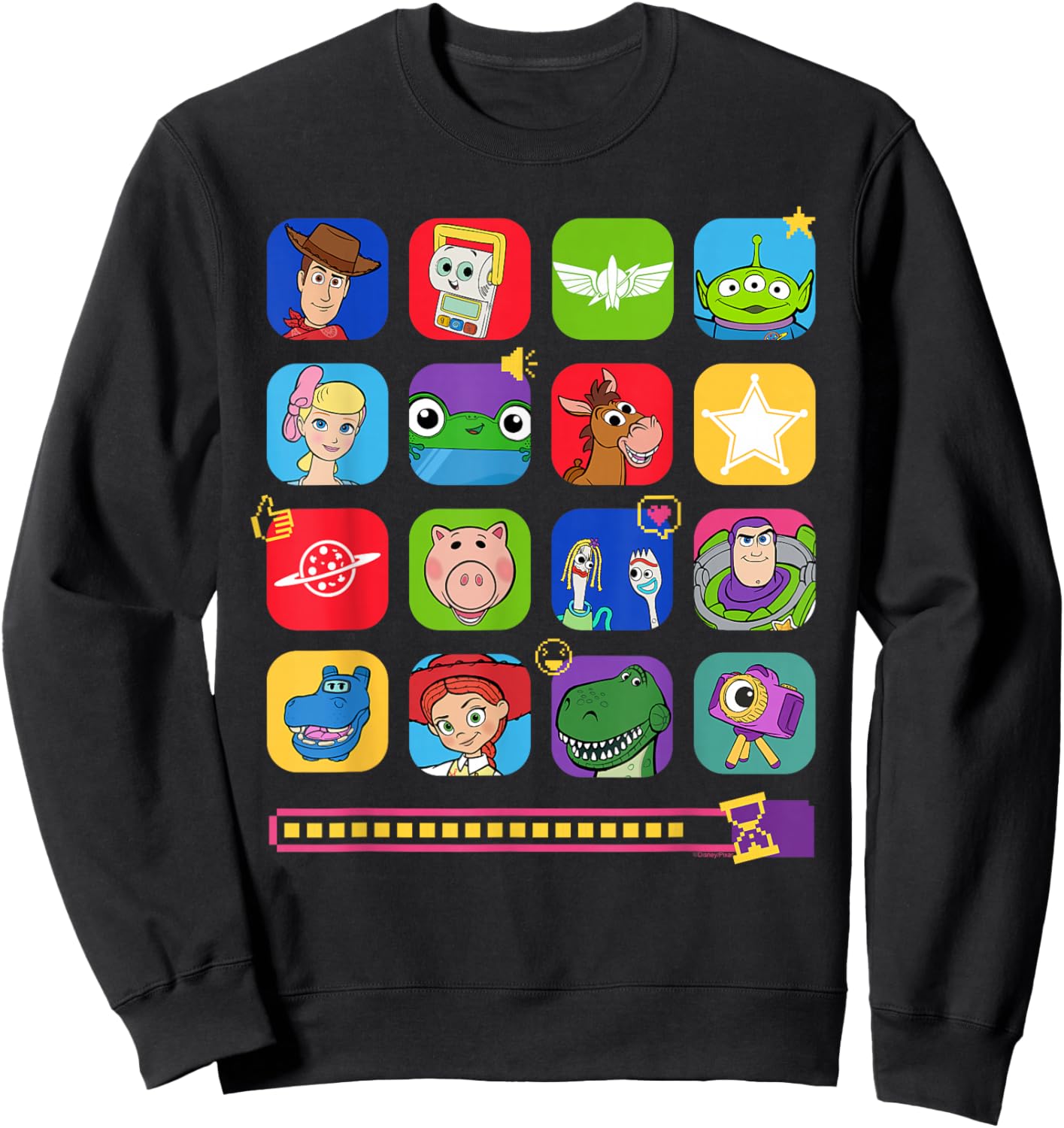Disney and Pixar's Toy Story 5 Character Portrait Grid Sweatshirt - Sweatshirt | Black