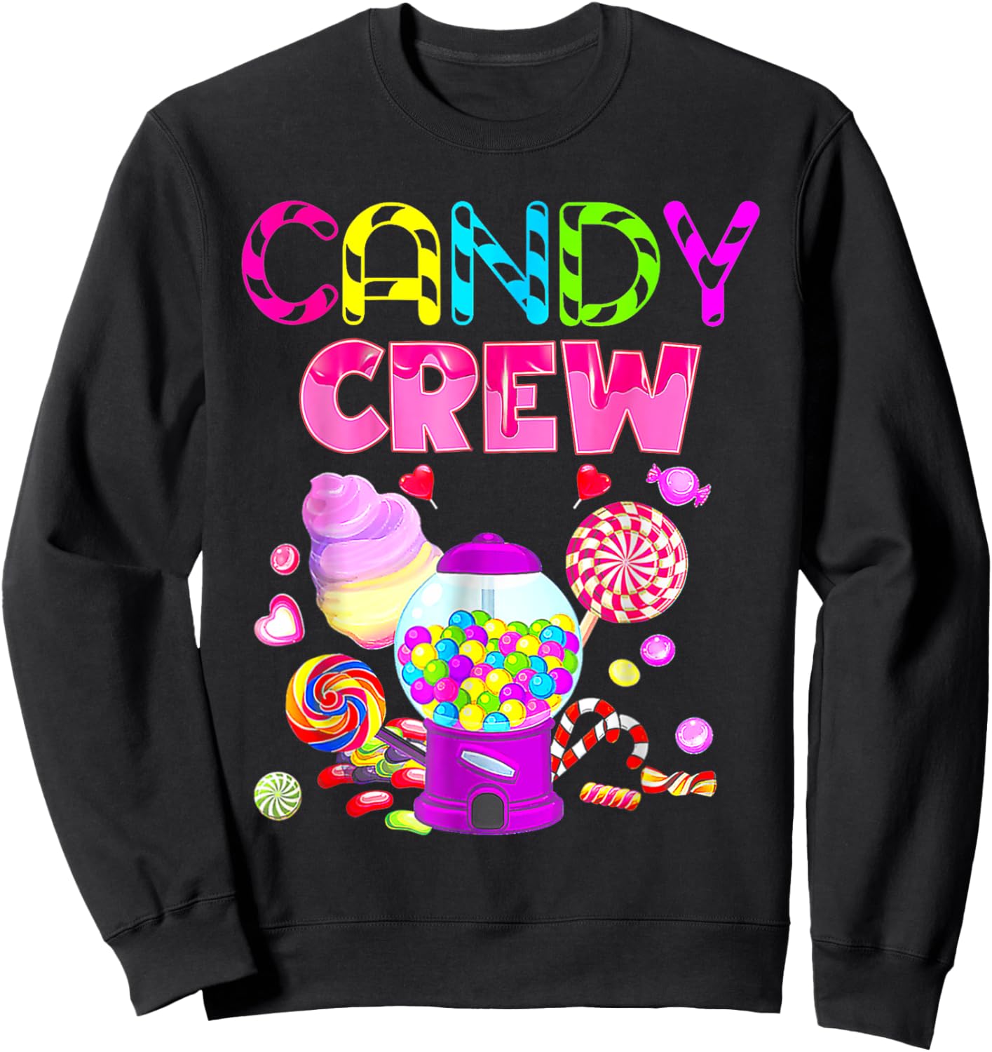 Candy Crew Decorations Sweetie Candy Squad Candy Halloween Sweatshirt - Sweatshirt | Black