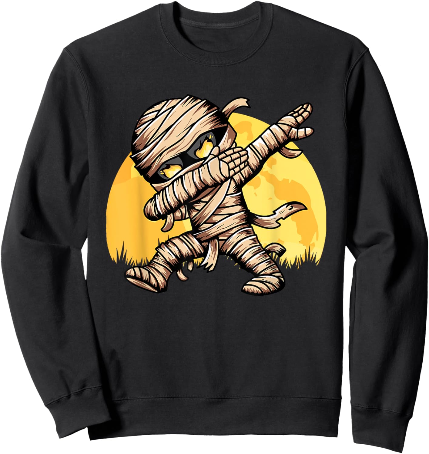 Dabbing Mummy Costume Dab Dancing Men Kids Boys Halloween Sweatshirt - Sweatshirt | Black