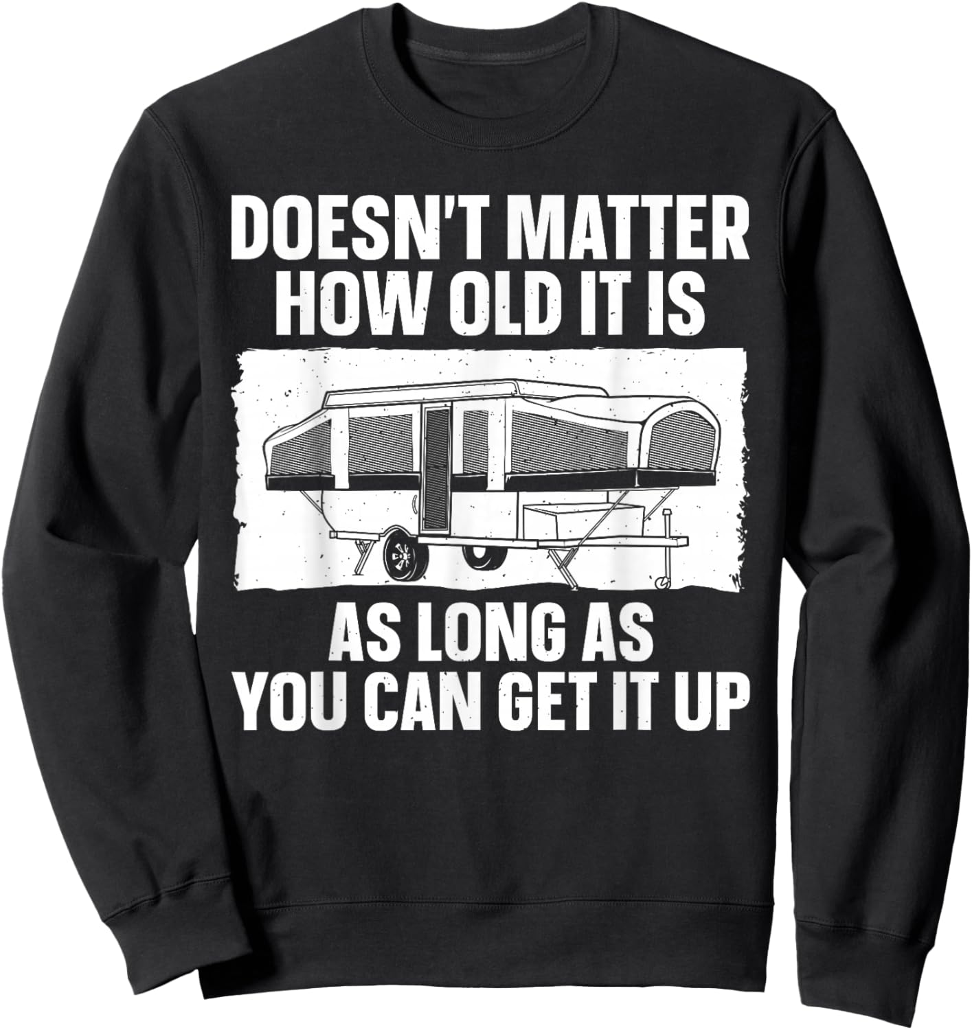 Best Pop Up Camper Art Women Pop Up Trailer Camping Sweatshirt - Sweatshirt | Black