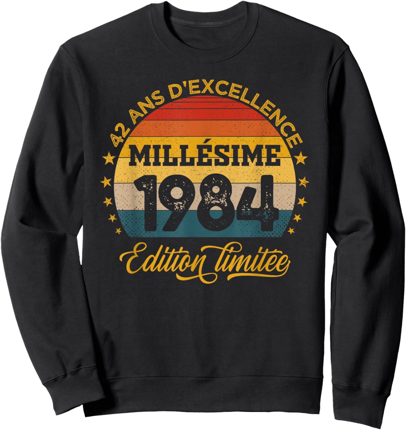 42 Years Anniversary Man Vintage 1984 Made in 1984 Sweatshirt - Sweatshirt | Black