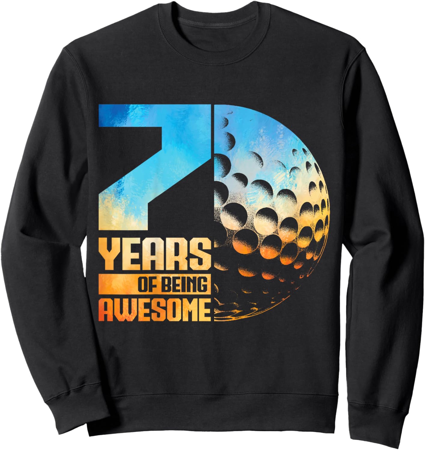 7th Birthday Boys Golf Player Golf 7 Years Old Sweatshirt - Sweatshirt | Black