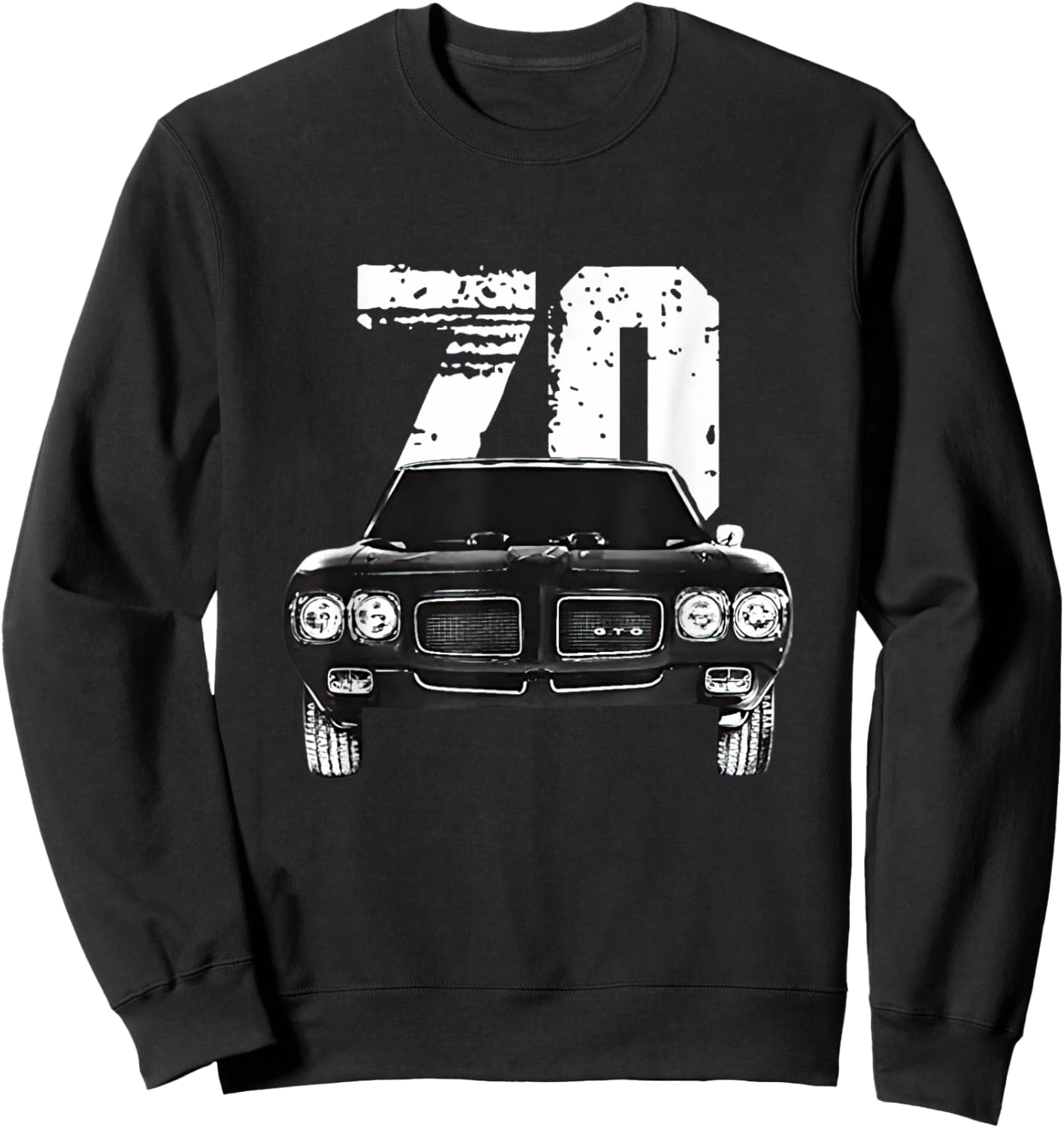 1970 70 GTO Classic Car Old School Muscle Car Sweatshirt - Sweatshirt | Black