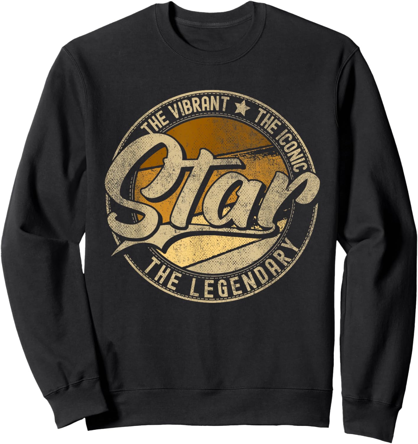 Star ID | Idaho | Vintage Distressed Sweatshirt - Sweatshirt | Black