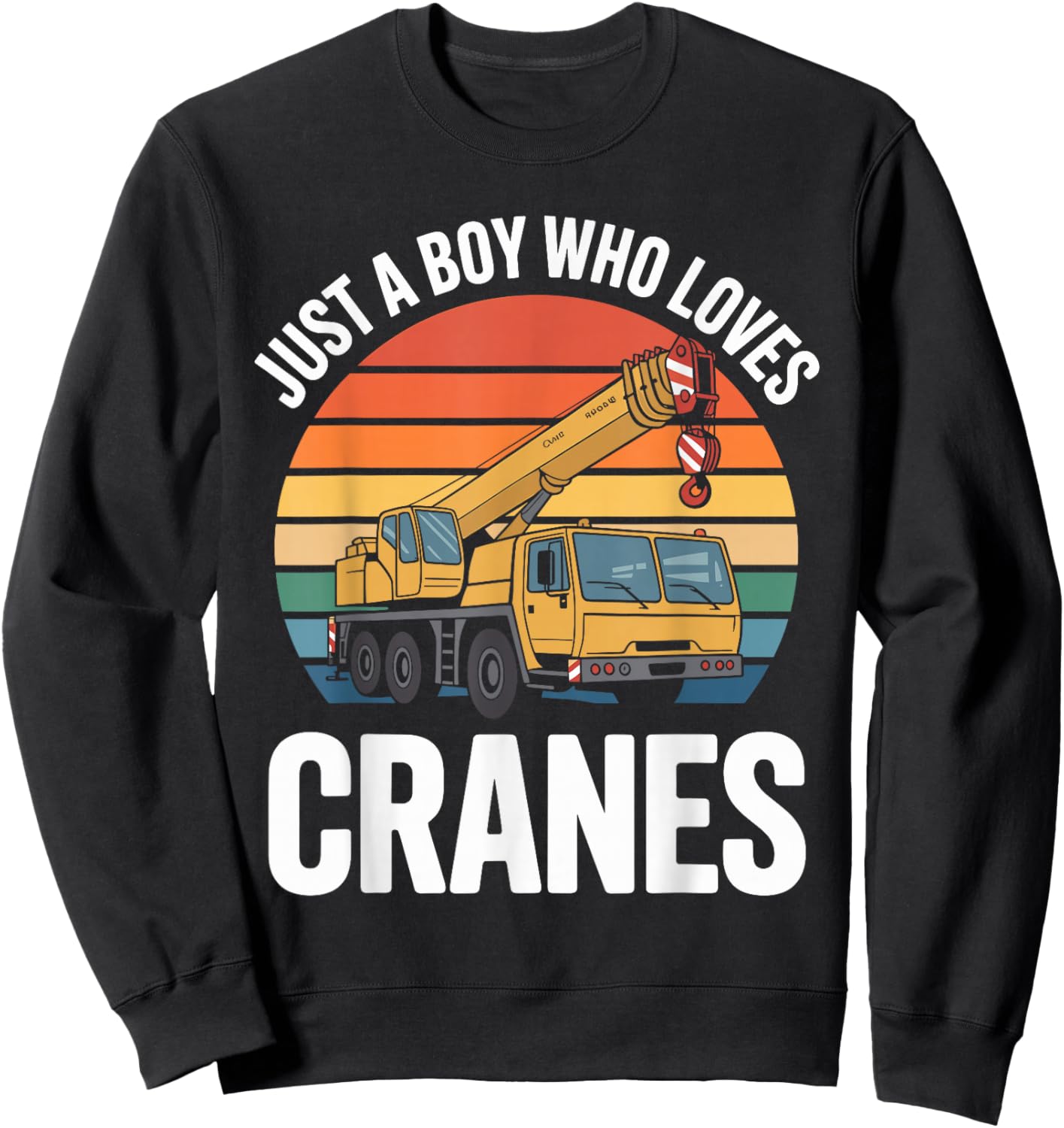 Just a Boy Who Loves Cranes Sweatshirt - Sweatshirt | Black