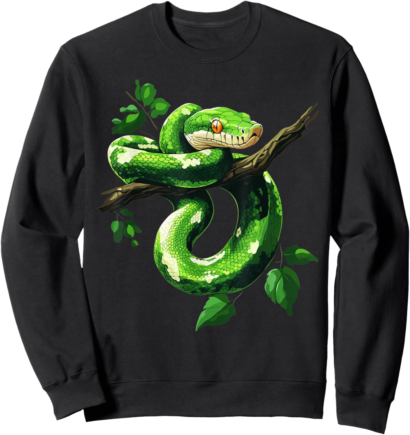 Green Tree Python Owner Reptiles for Snake Lover Sweatshirt - Sweatshirt | Black