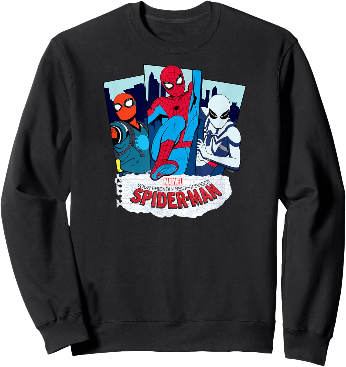 Your Friendly Neighborhood Spider-Man - Suit Panels Sweatshirt - Sweatshirt | Black