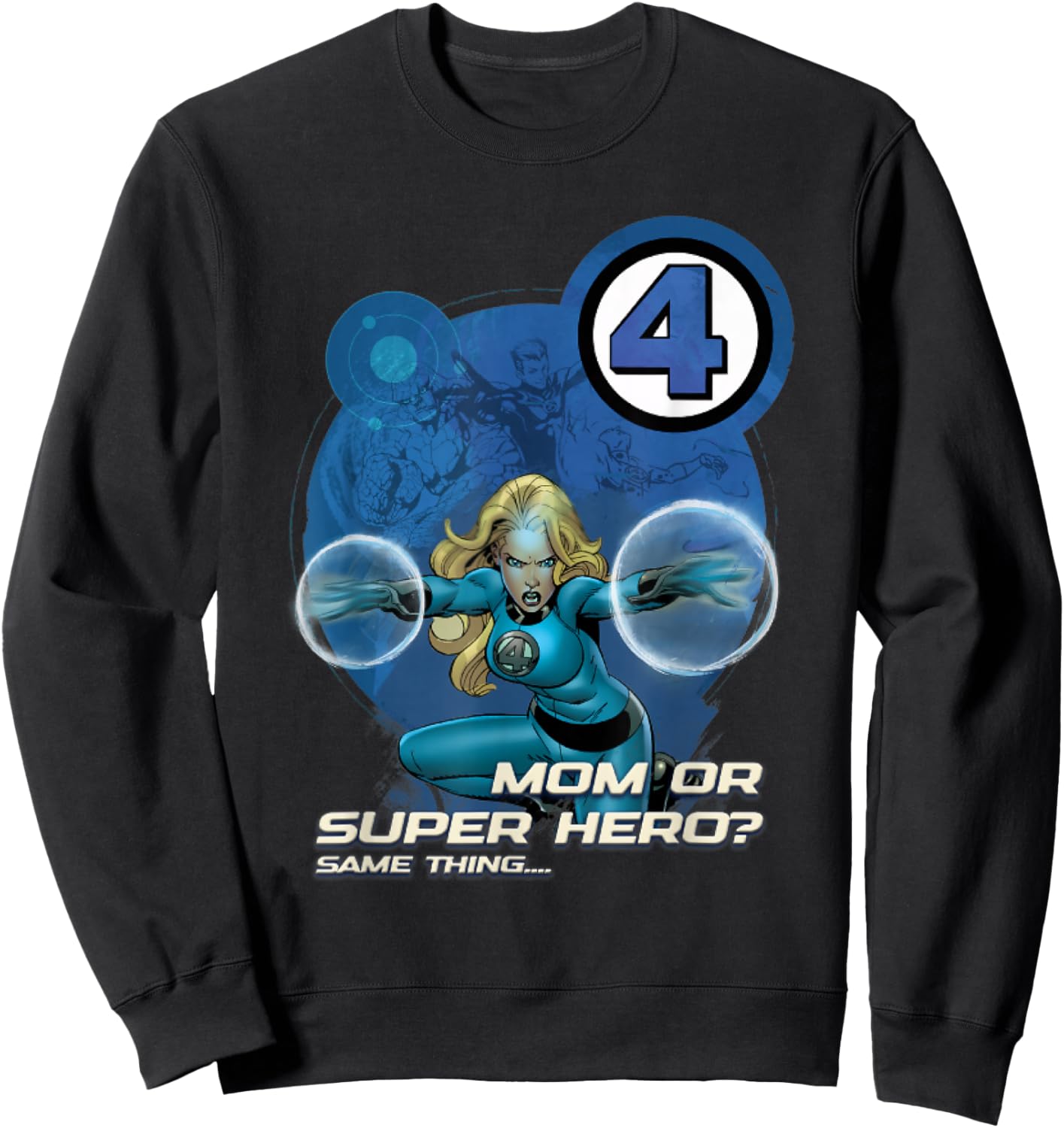 Marvel Comics Fantastic Four Invisible Woman Mother's Day Sweatshirt - Sweatshirt | Black