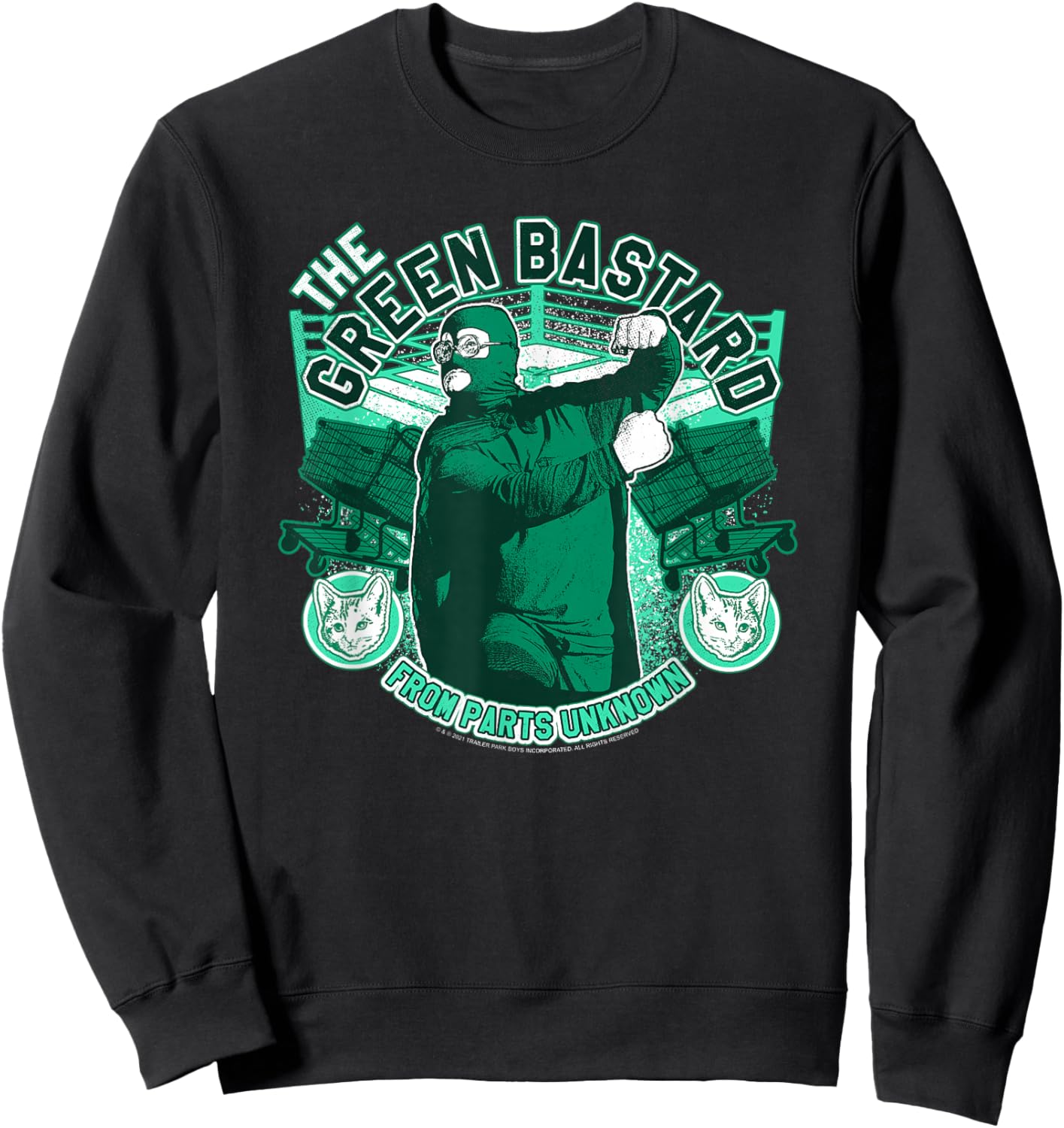 Ripple Junction x Trailer Park Boys The Green Wrestler Sweatshirt - Sweatshirt | Black
