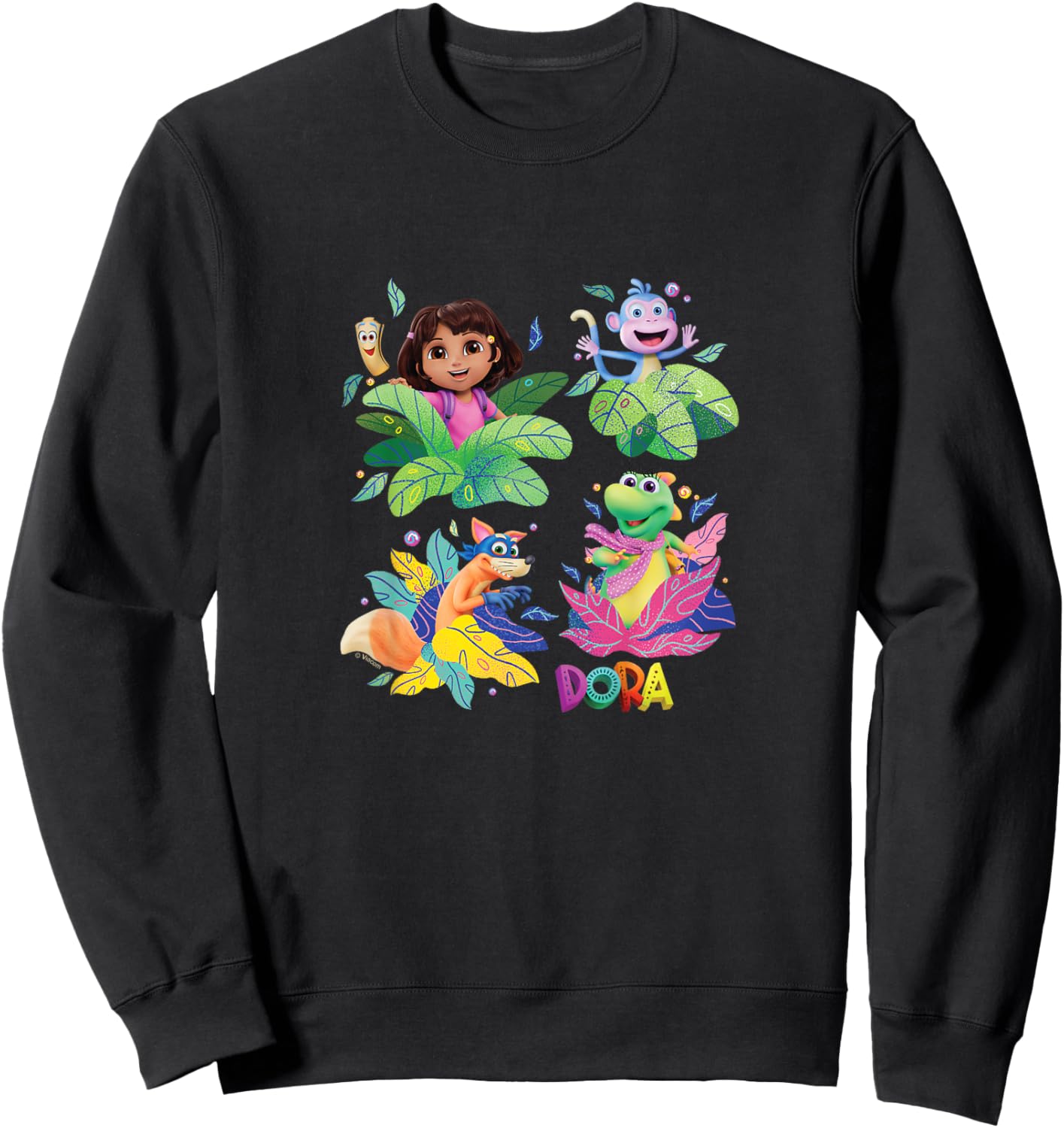 Kids Dora (2024) - Character Grid Sweatshirt - Sweatshirt | Black