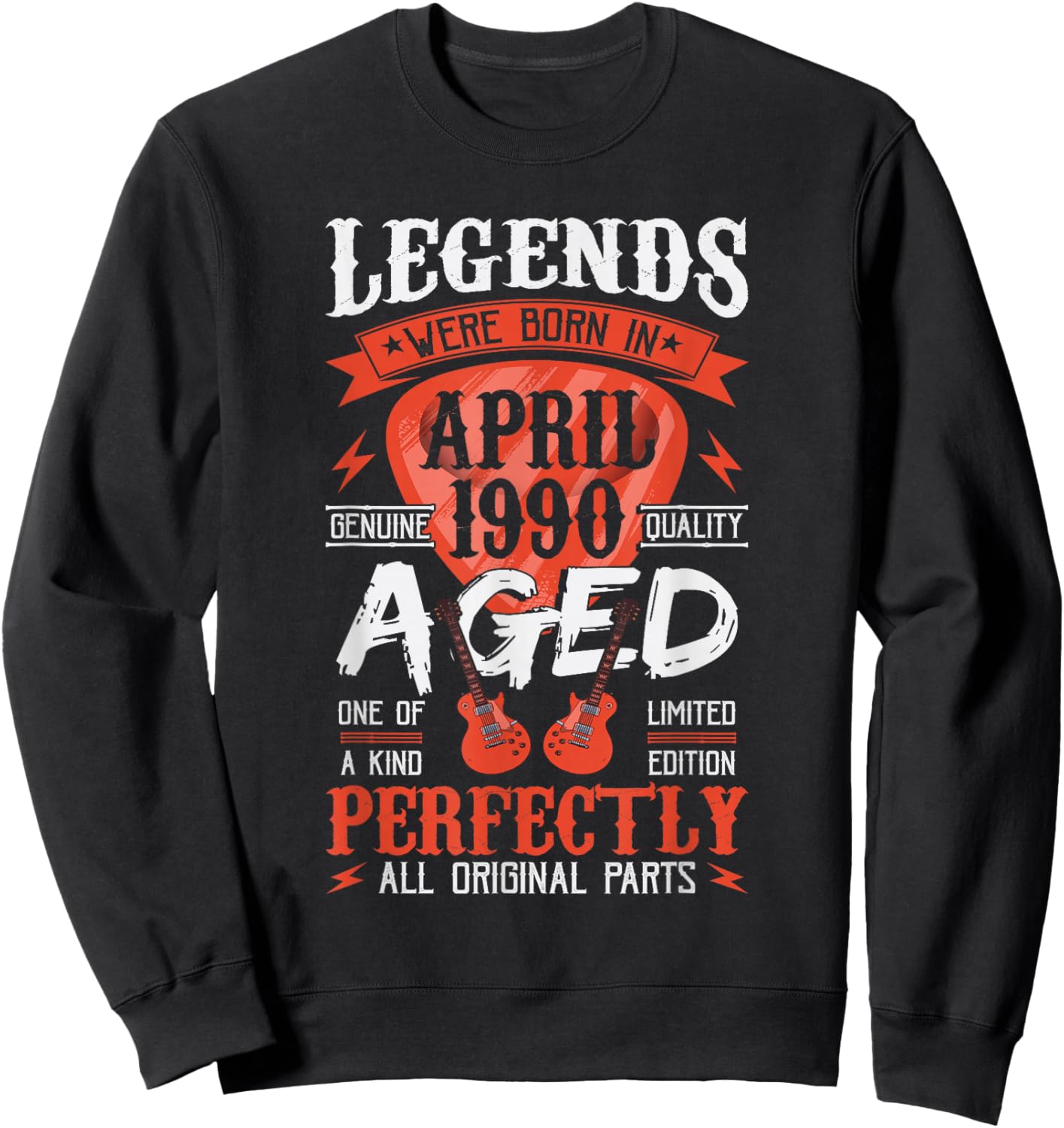 36rd Birthday Vintage Legends Born in 1990 36 Years April Sweatshirt - Sweatshirt | Black