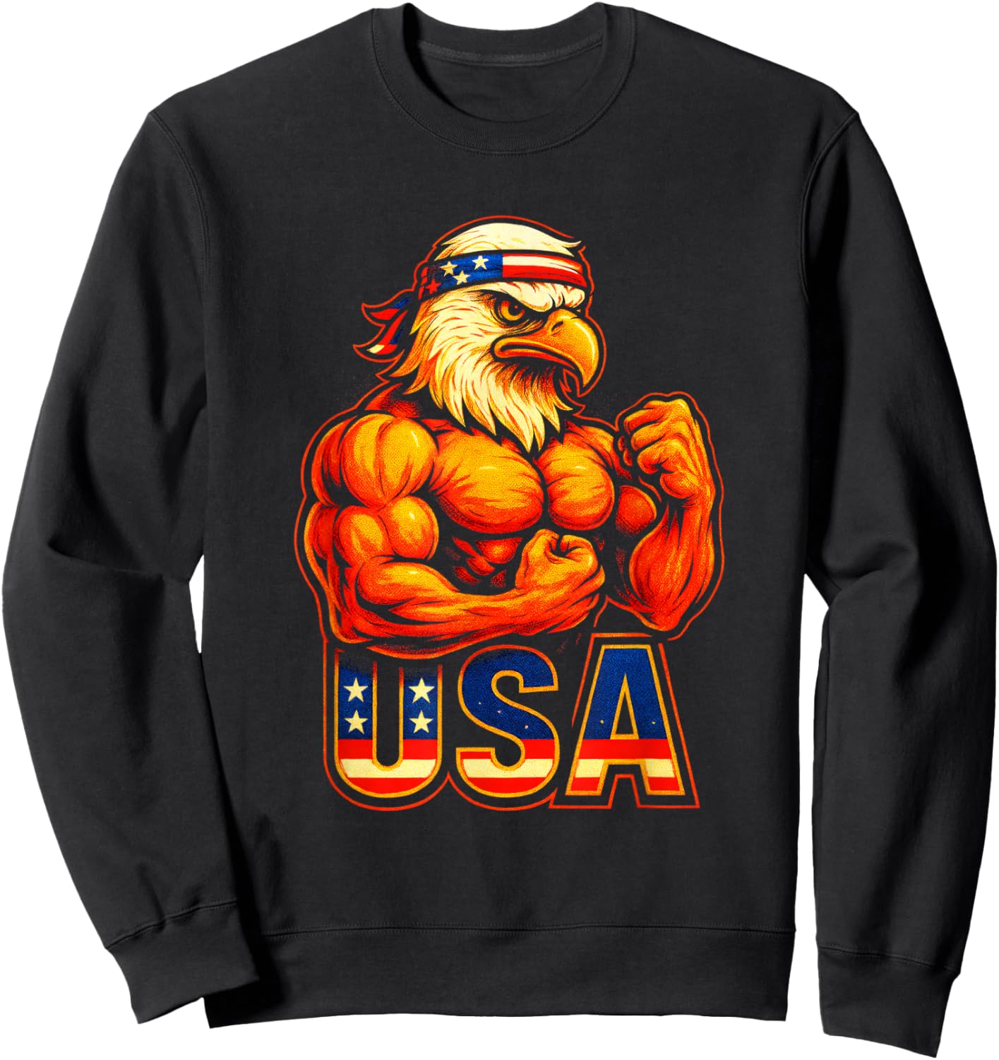 USA - American Bald Eagle Patriotic Pride Sweatshirt - Sweatshirt | Black