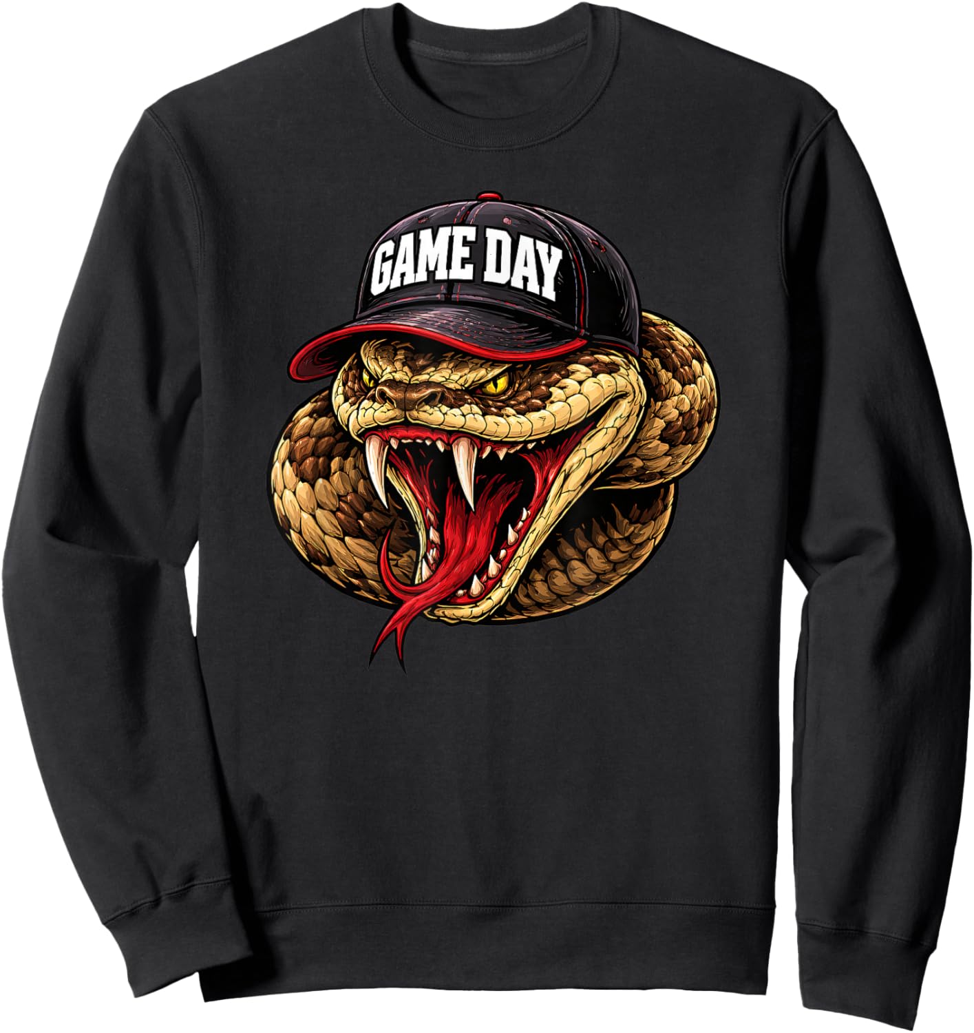Diamondback Snake Women Boys Girls Kids Sweatshirt - Sweatshirt | Black