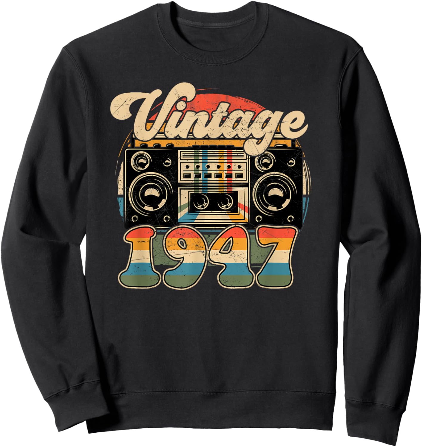 Original 1947 Vintage Birthday 79 Years Women Sweatshirt - Sweatshirt | Black