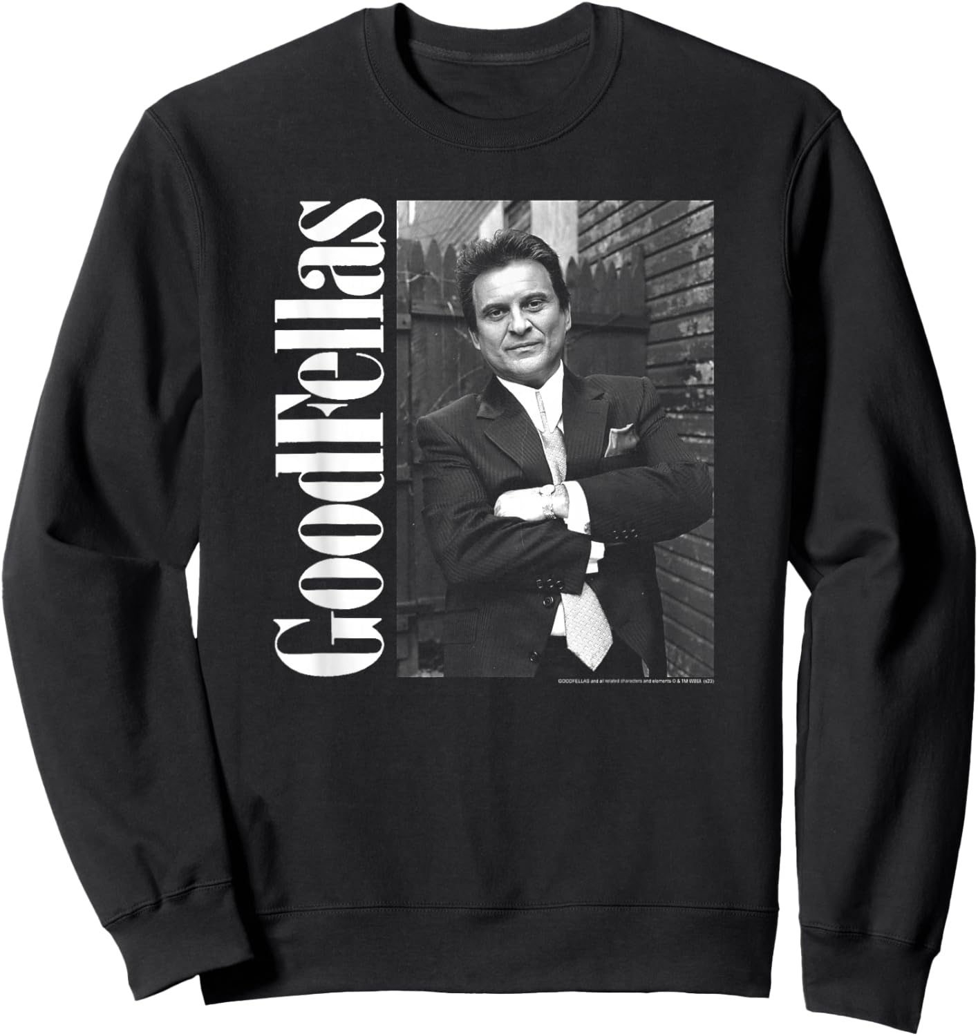 Goodfellas Black and White Tommy Portrait Movie Sweatshirt - Sweatshirt | Black