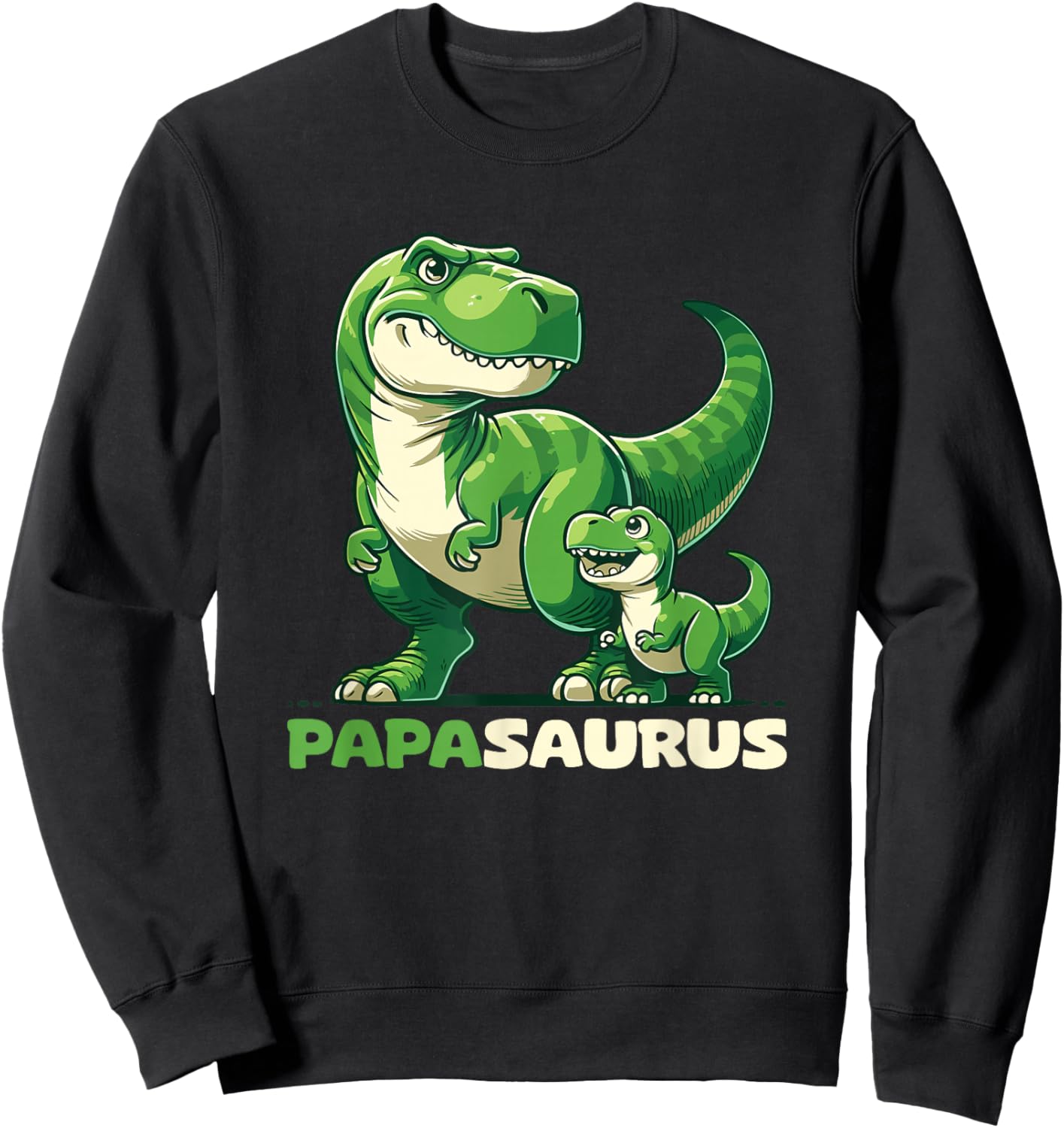 Papasaurus Fête des Pères Meilleur Papa T-Rex Papa Sweatshirt - Sweatshirt | Black