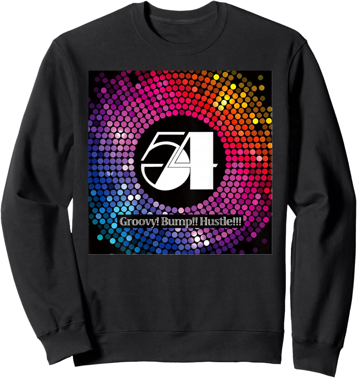 Disco Freaks Store Studio 54 Disco Groovy 015 Back Printed Sweatshirt - Sweatshirt | Black