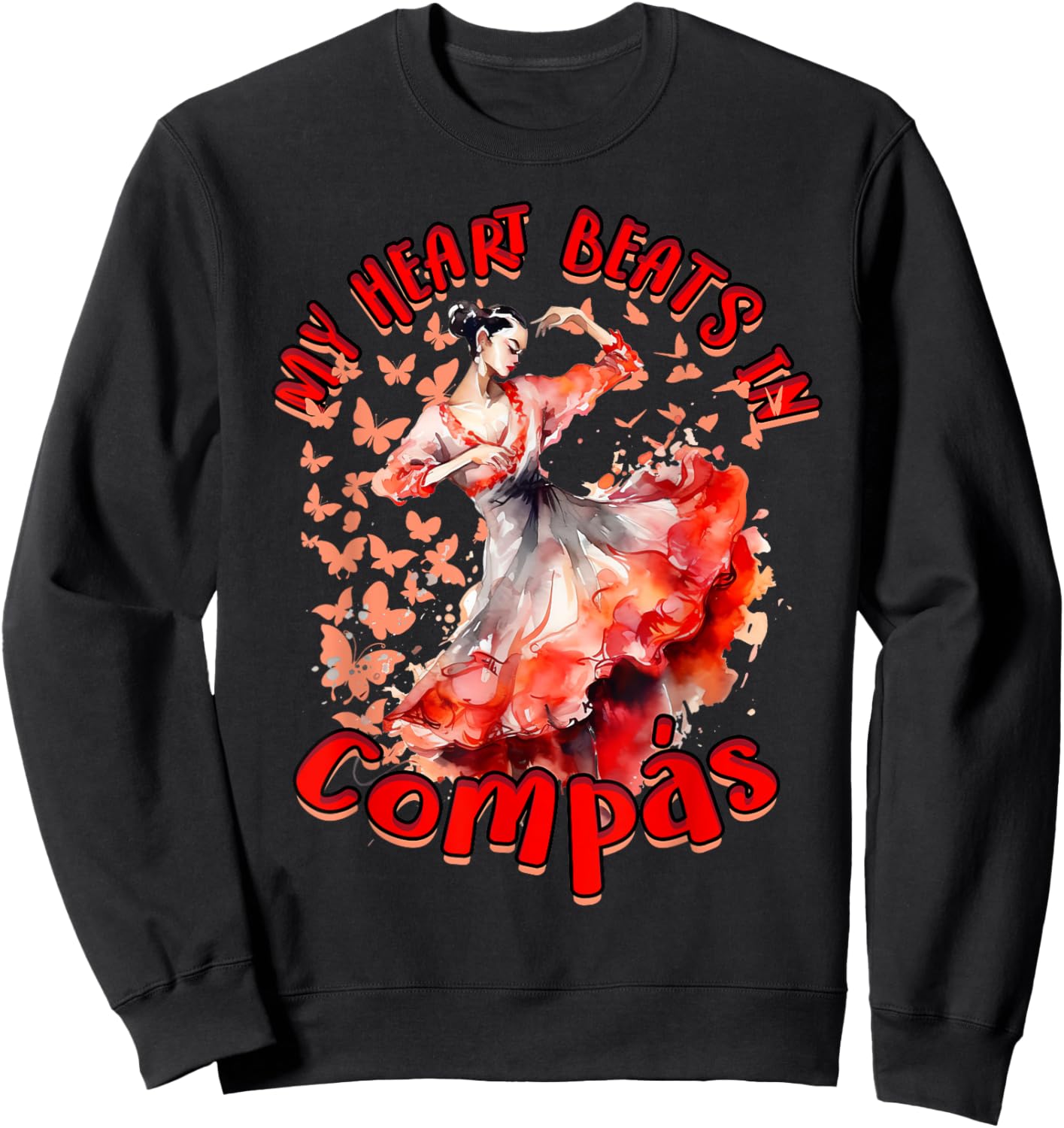 Flamenco My heart beats in compás Sweatshirt - Sweatshirt | Black