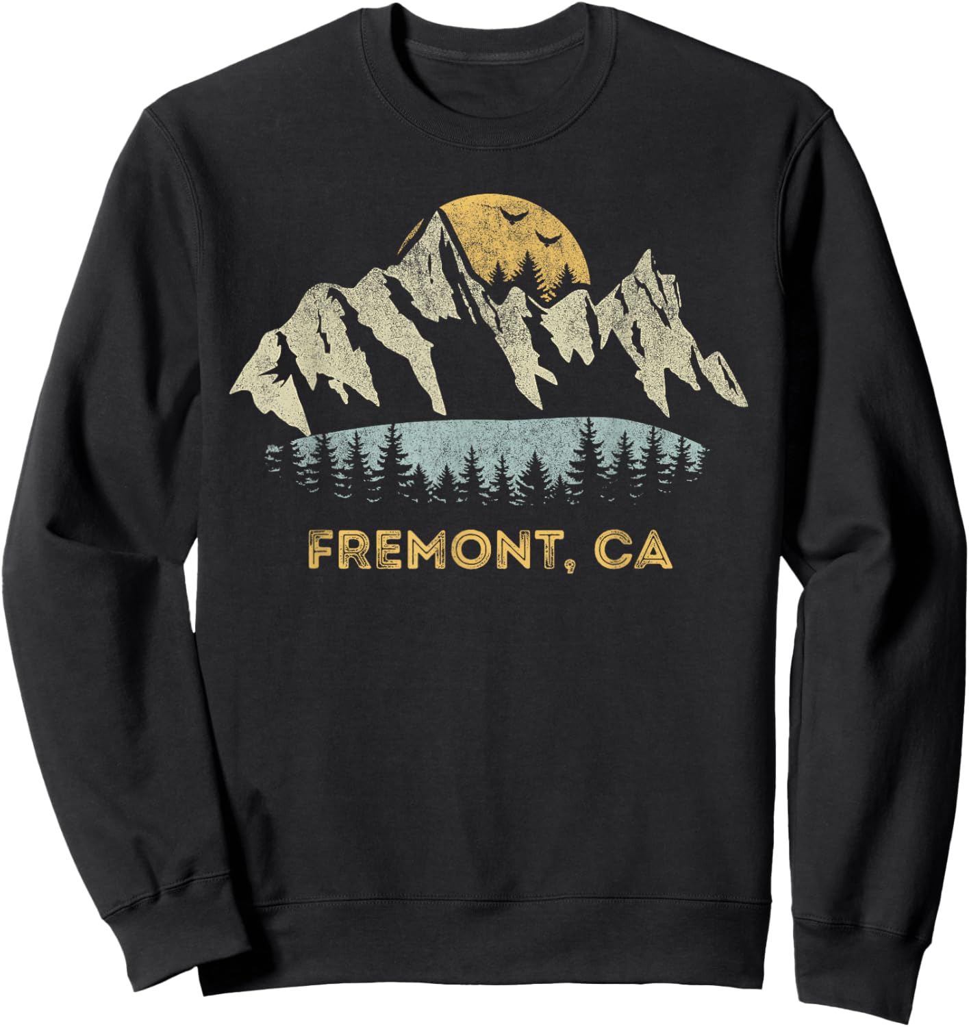 Fremont California Mountain Sunset Sunrise CA Sweatshirt - Sweatshirt | Black