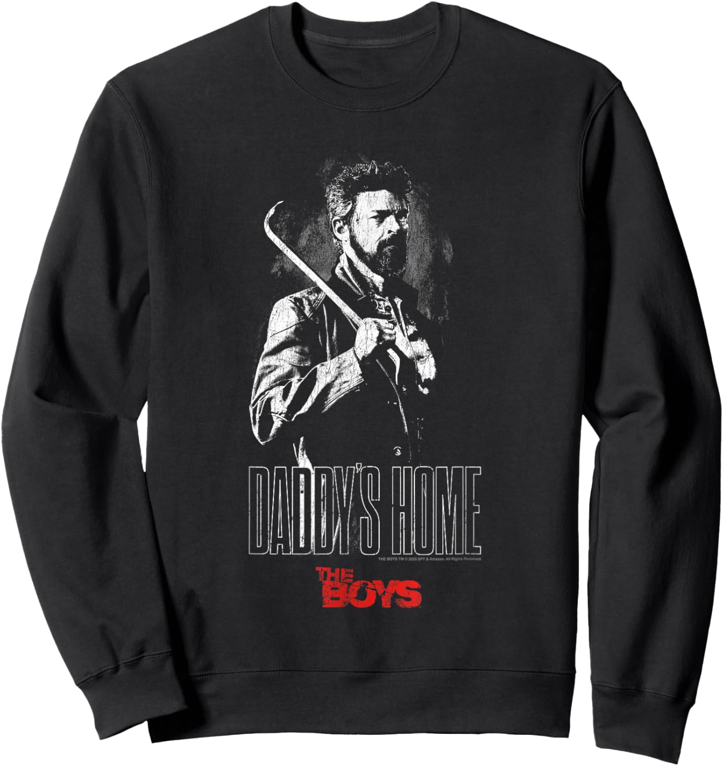 The Boys Daddy's Home Billy Butcher Black & White TV Show Sweatshirt - Sweatshirt | Black