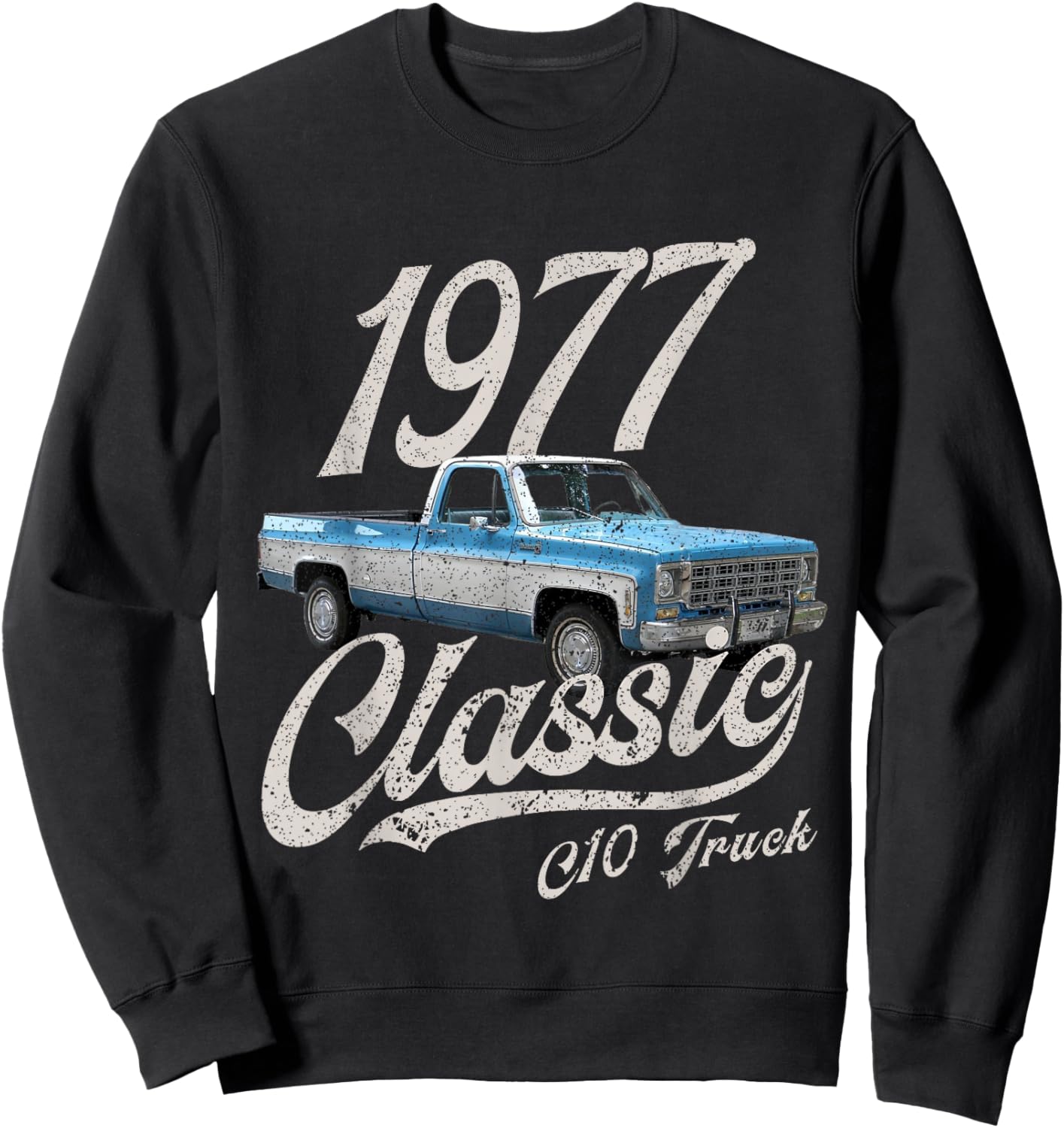 1977 77 C10 Truck Sweatshirt - Sweatshirt | Black