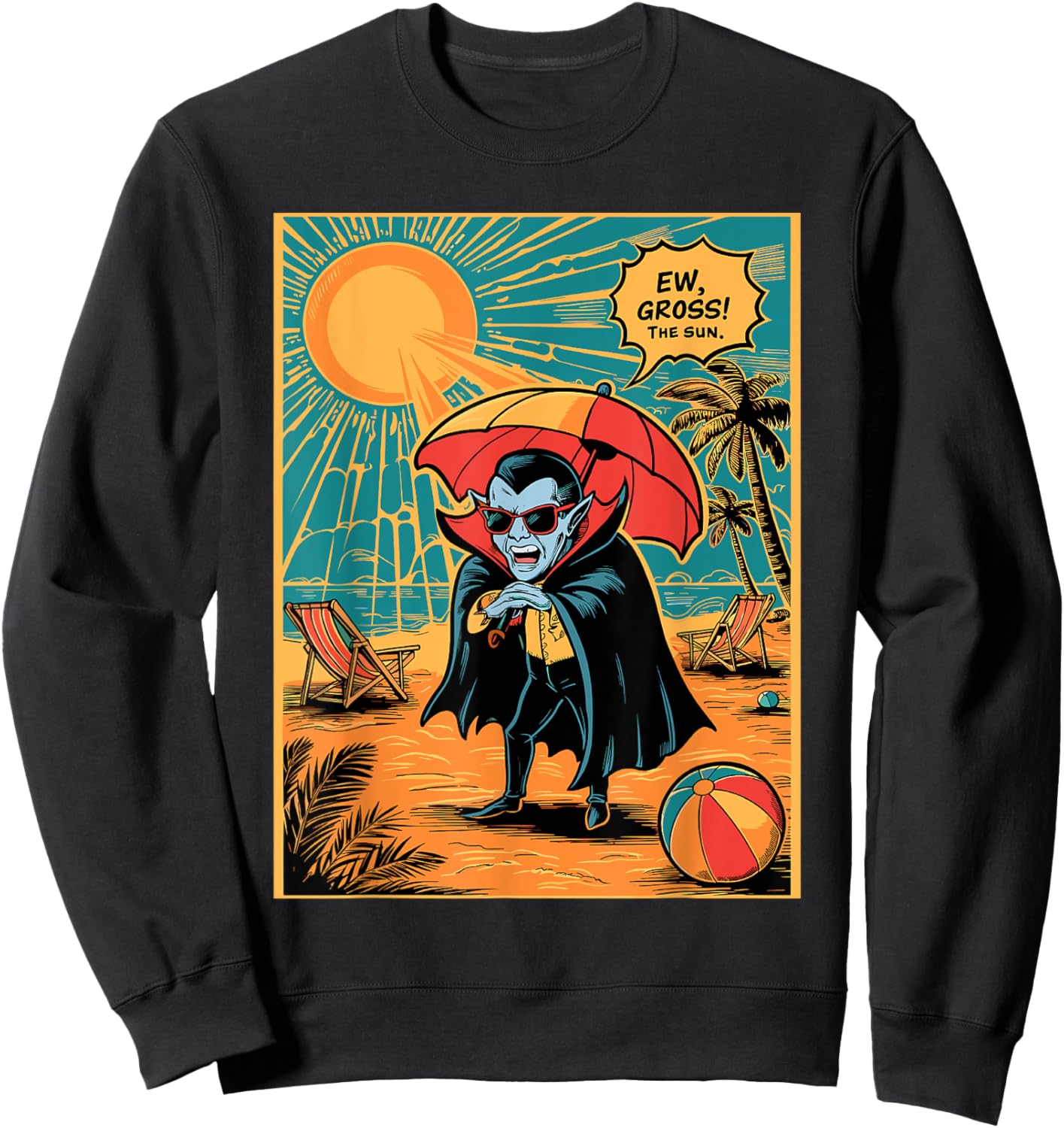 Ew Gross The Sun Gothic Sweatshirt - Sweatshirt | Black