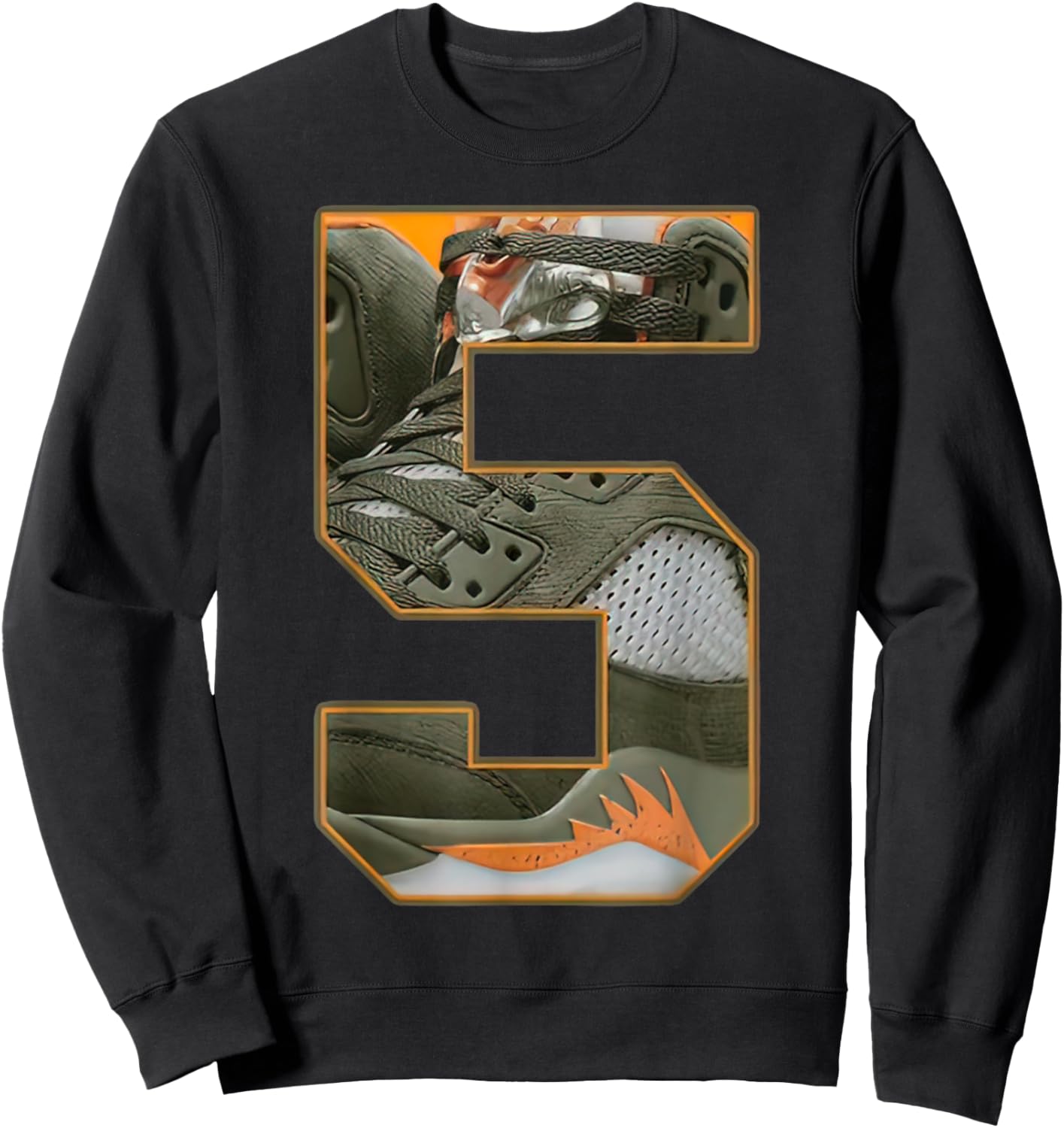 Number 5 Olive 5s Matching Loser Lover Matching Sweatshirt - Sweatshirt | Black