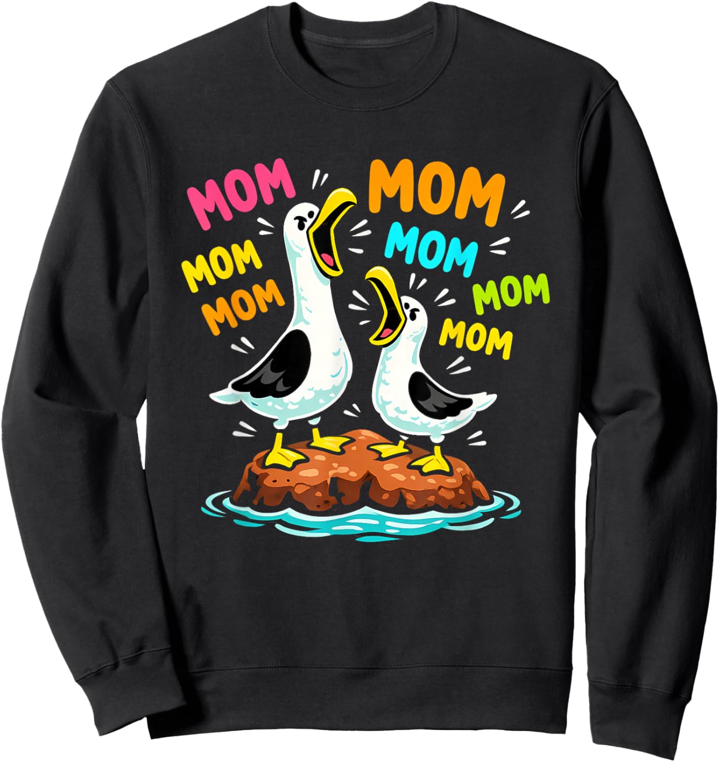 Mama Möwe Lustige Mama Möwen Muttertag Mama Humor Sweatshirt - Sweatshirt | Black