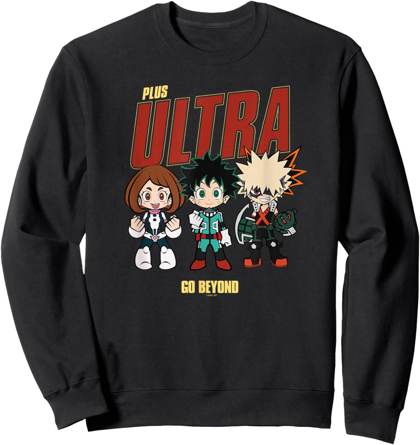 My Hero Academia Go Beyond Chibi Character Collage Anime Sweatshirt - Sweatshirt | Black