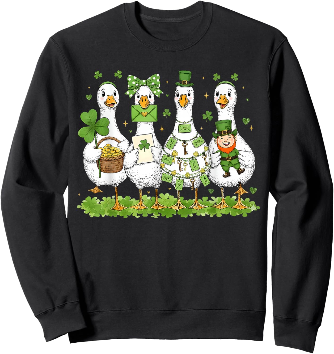 St Paddys Same Silly Goose for Kids Boys Girls Patrick Day Sweatshirt - Sweatshirt | Black