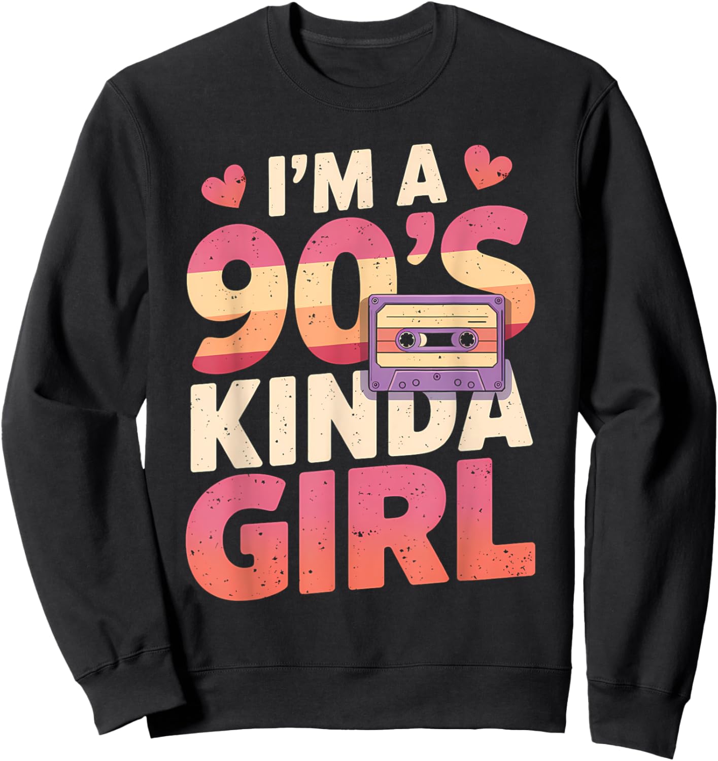 90's R&B Girl I Love The 90s Shirts Nostalgia Vibe Sweatshirt - Sweatshirt | Black