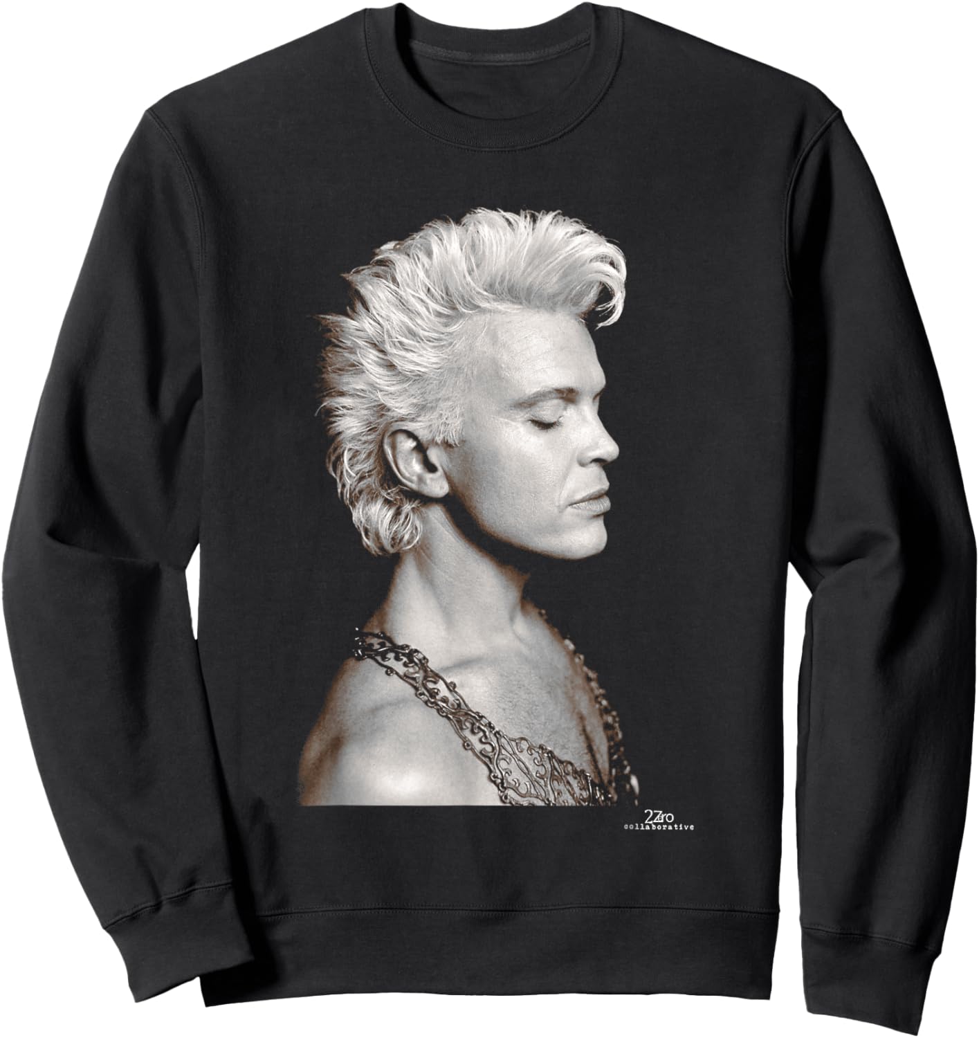 Billy Idol Cradle of Love Era by Phil Nicholls Sweatshirt - Sweatshirt | Black