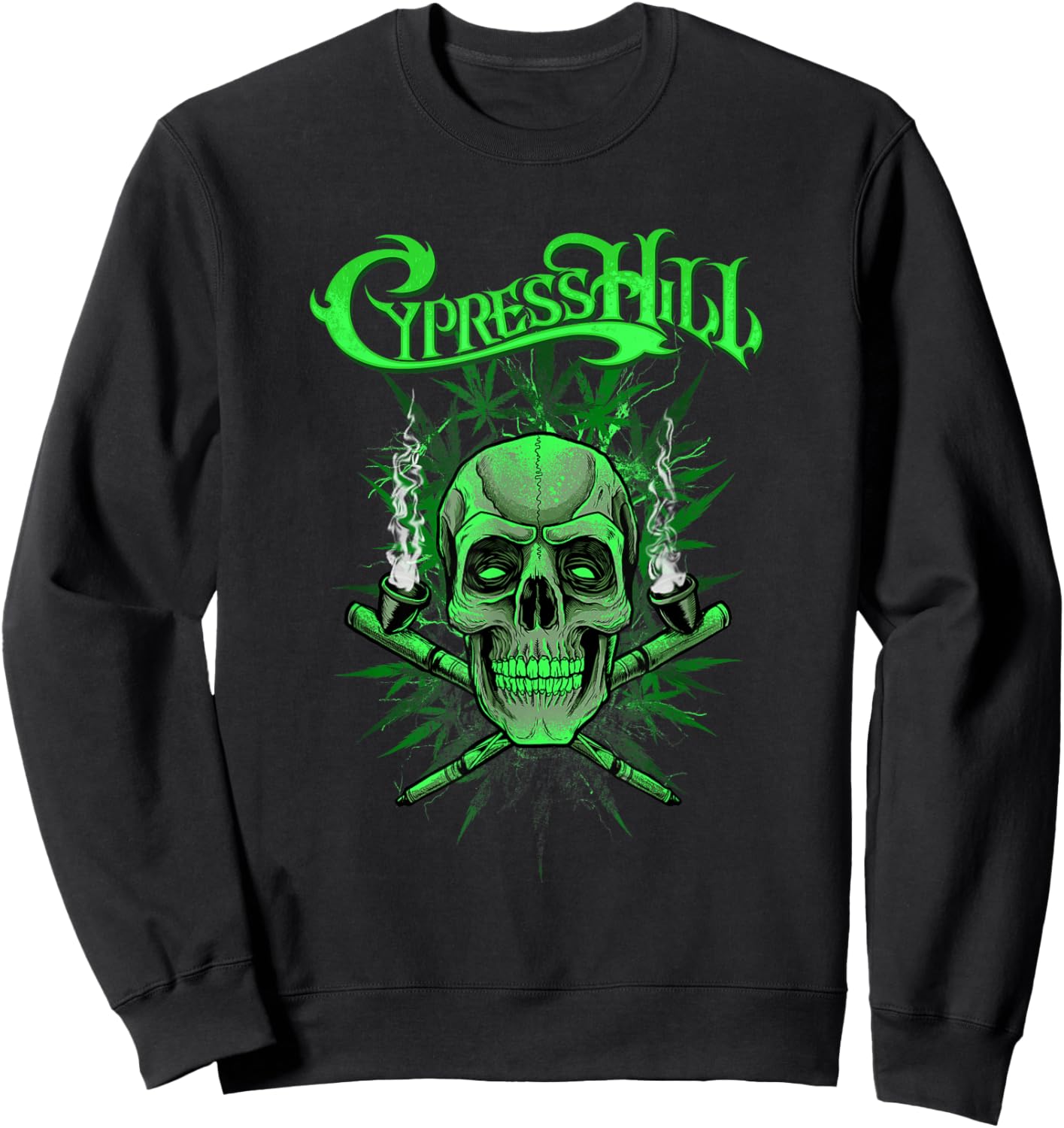Cypress Hill Green Skull Sweatshirt - Sweatshirt | Black