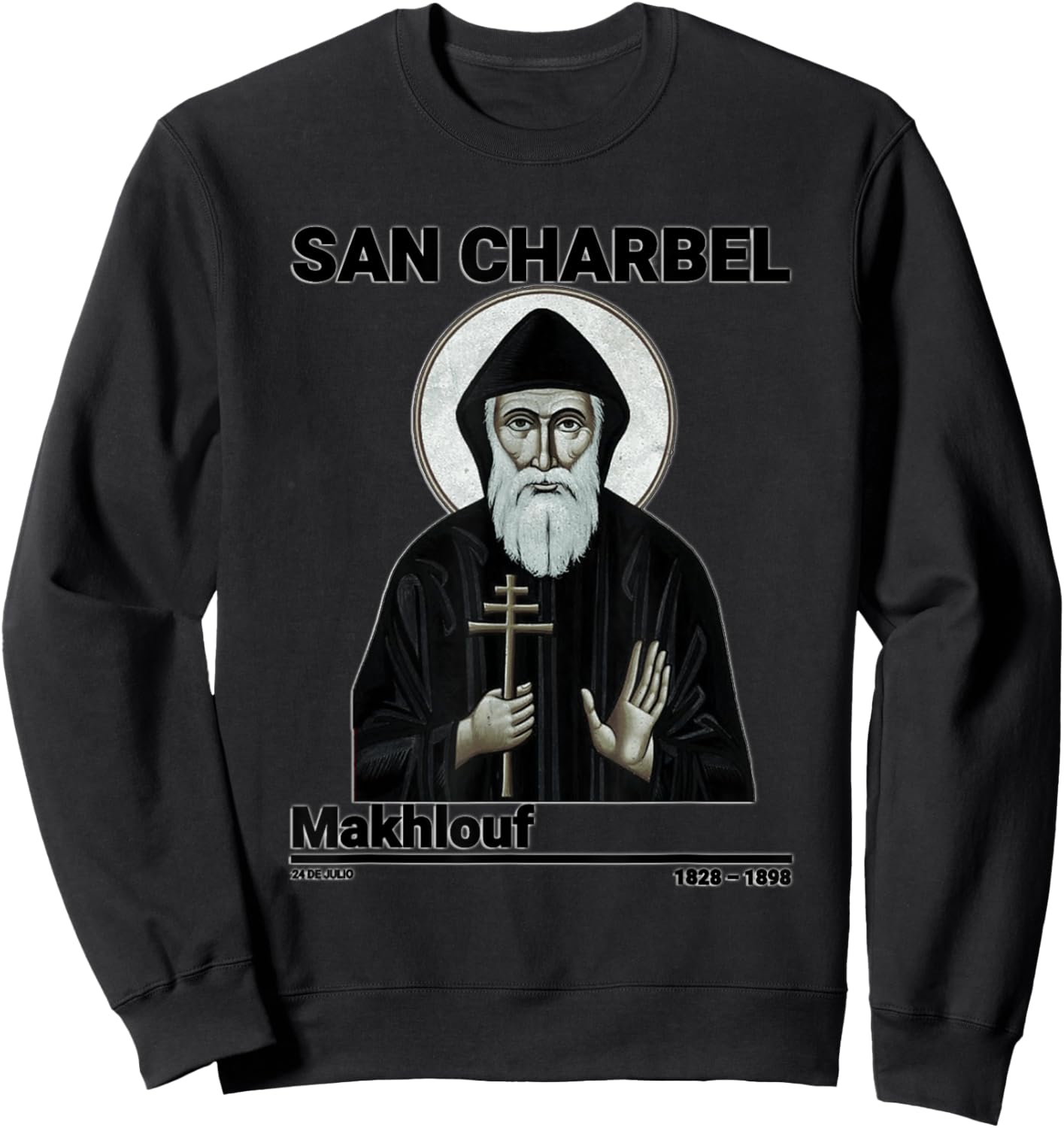 San Charbel Makhlouf, Saint Charbel Sweatshirt - Sweatshirt | Black
