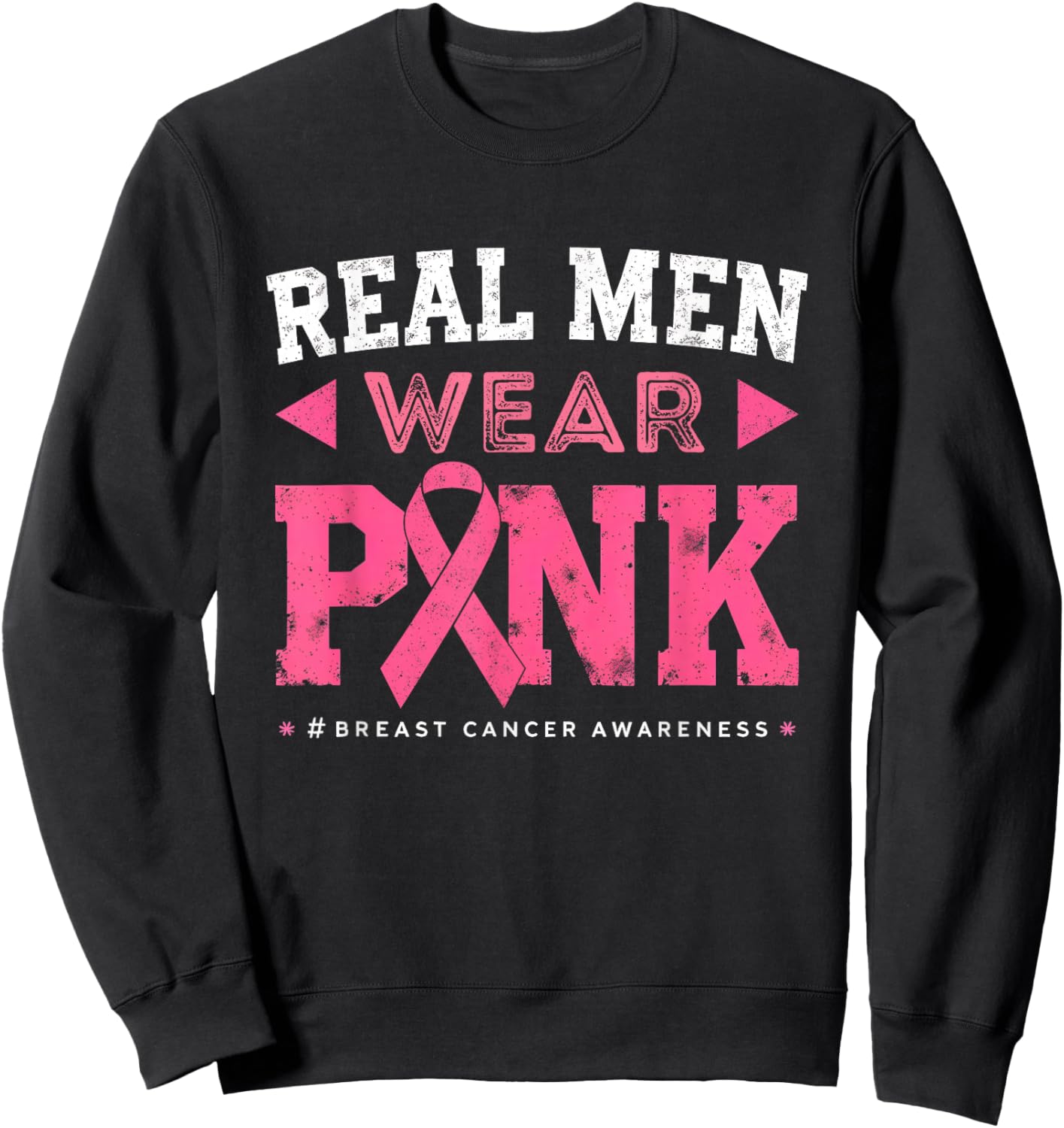 Breast Cancer Support Pink Breast Cancer Awareness Men Sweatshirt - Sweatshirt | Black