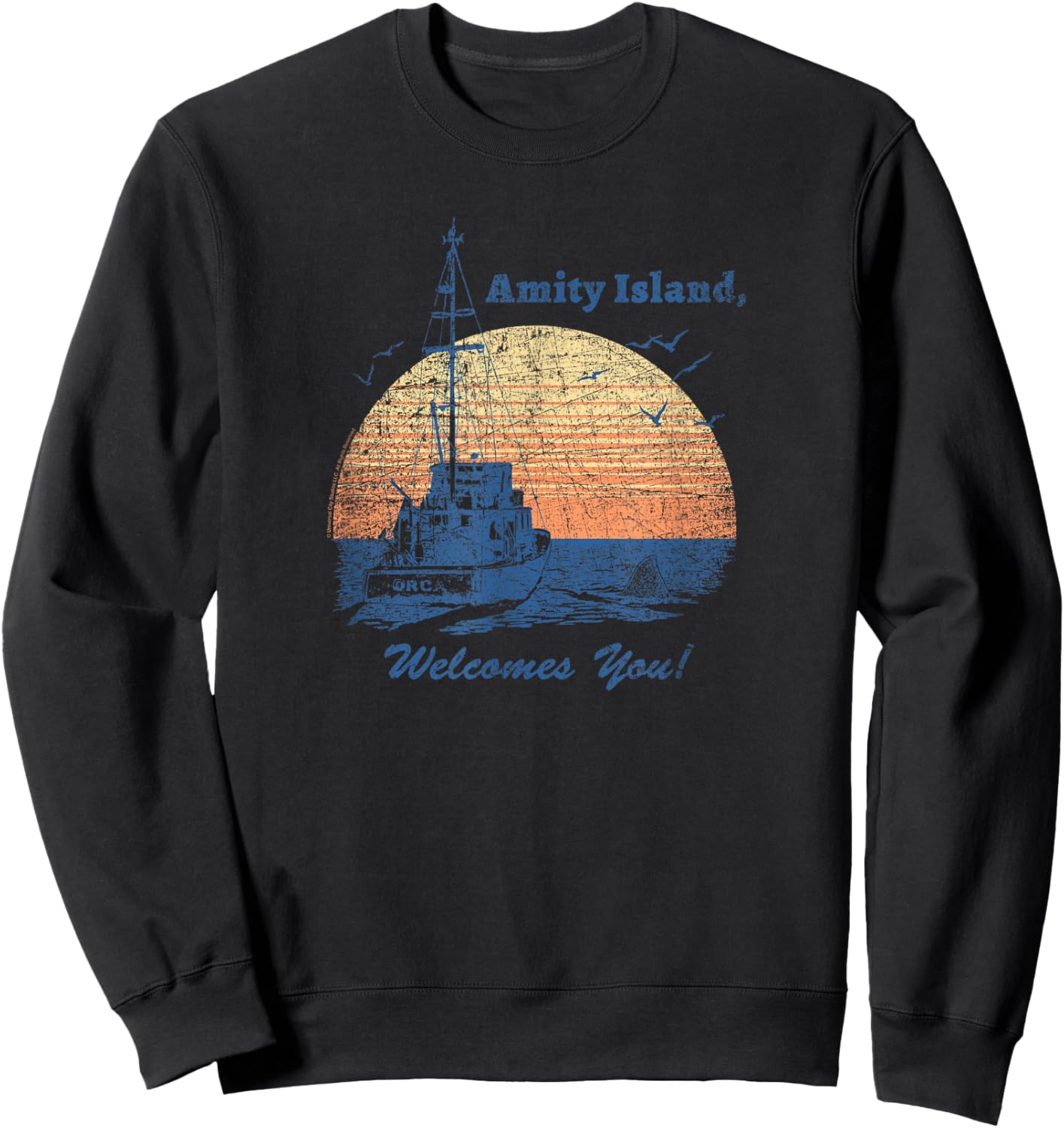 Jaws Vintage Amity Island Sweatshirt - Sweatshirt | Black