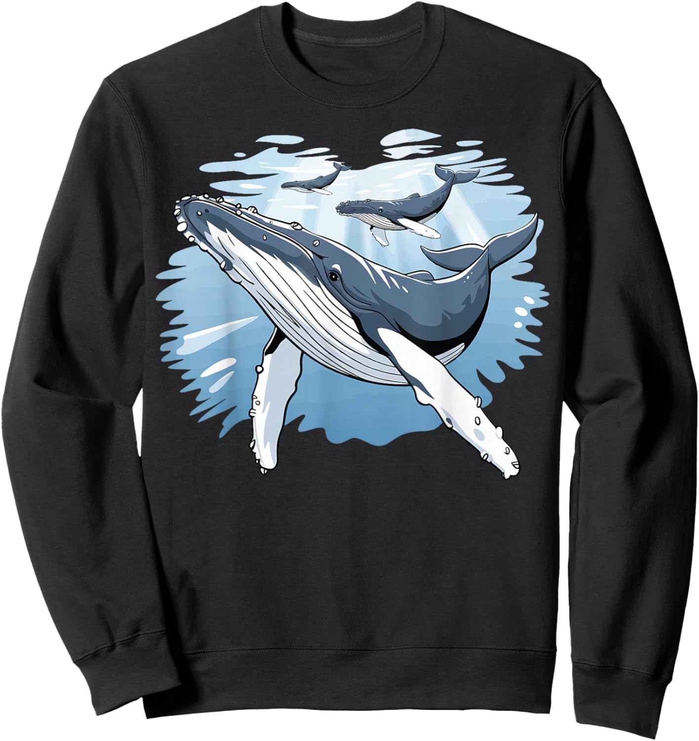 Humpback Whale Sweatshirt - Sweatshirt | Black