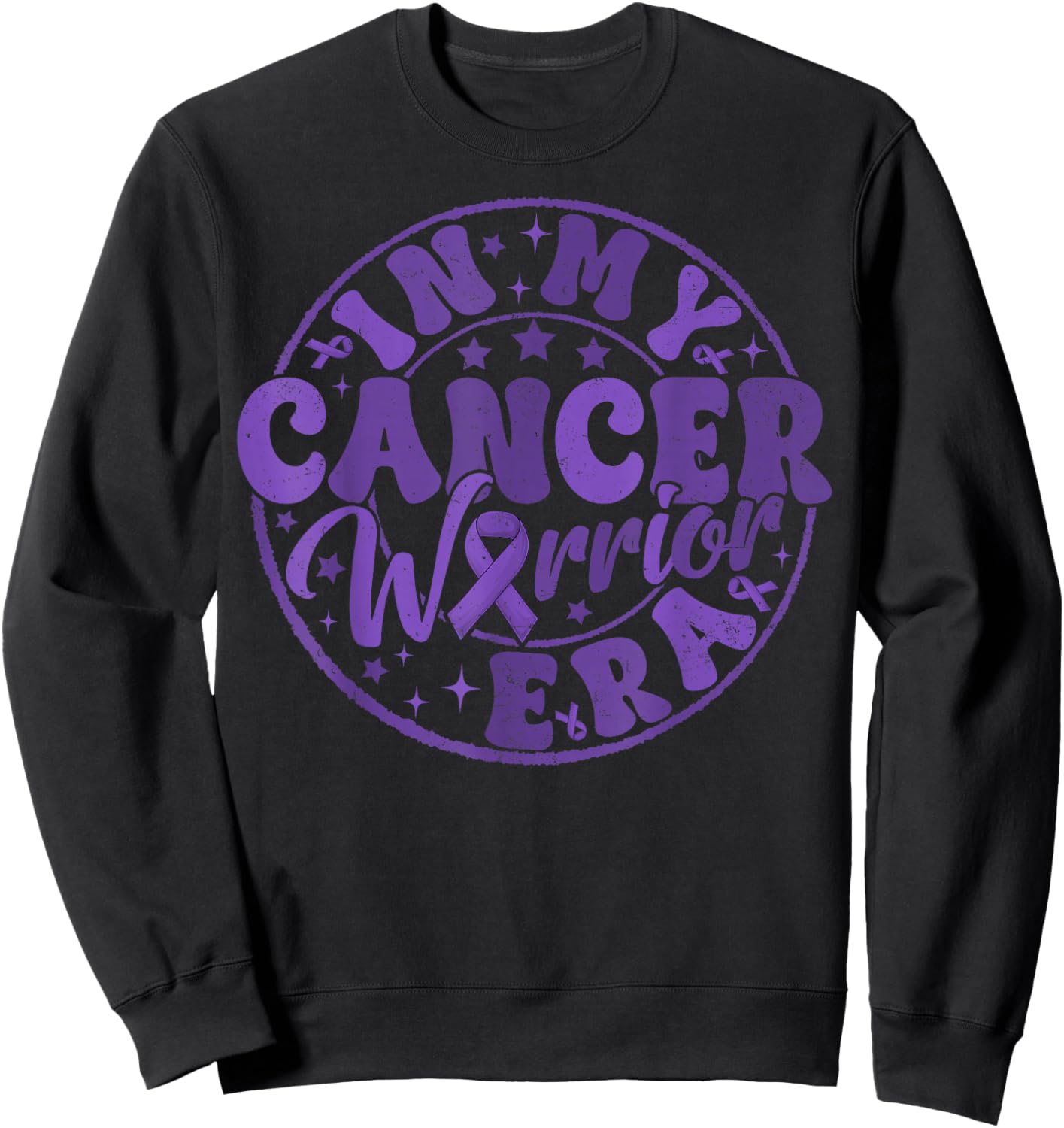 Groovy In My Cancer Warrior Era Hodgkin's Lymphoma Awareness Sweatshirt - Sweatshirt | Black
