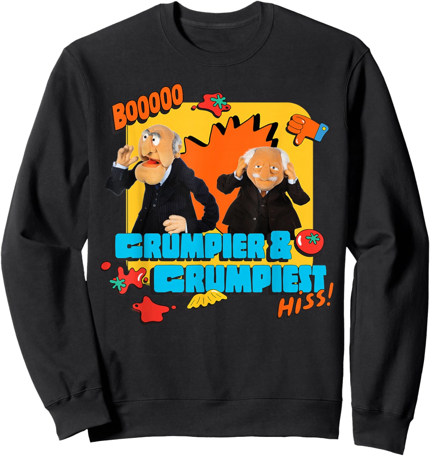 Disney The Muppets Statler and Waldorf Grumpier & Grumpiest Sweatshirt - Sweatshirt | Black
