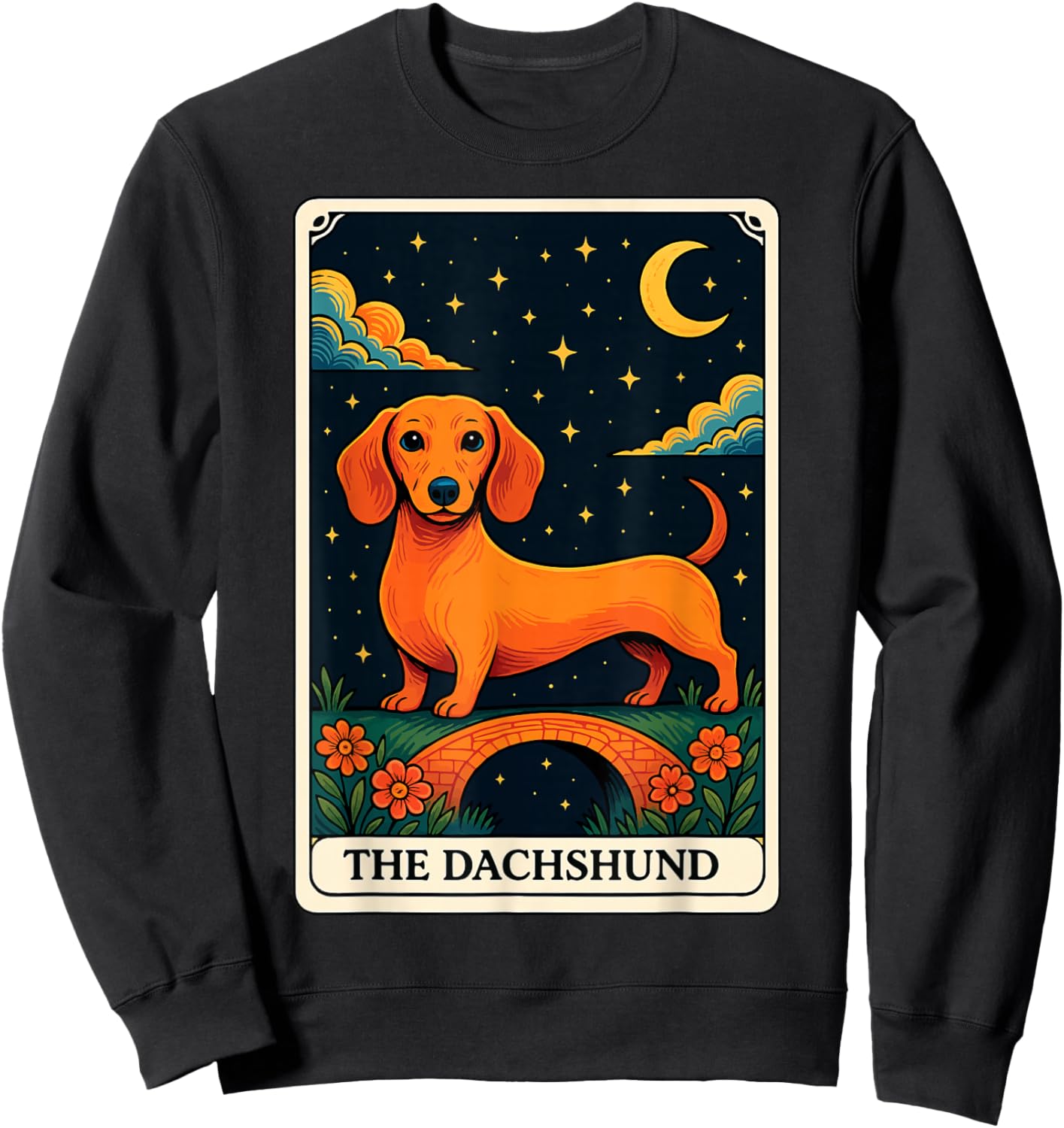 The Dachshund Tarot Card Sweatshirt - Sweatshirt | Black