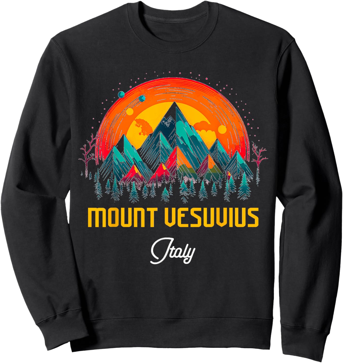 Vesuvius Italy Sweatshirt - Sweatshirt | Black