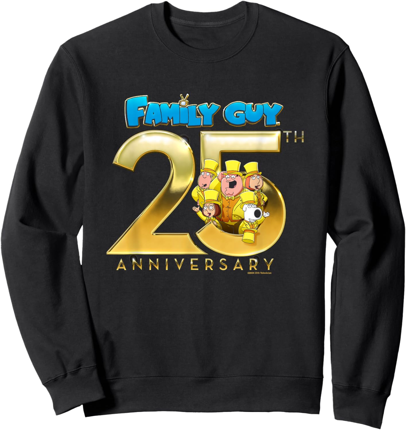Family Guy 25th Anniversary Griffin Family Group Shot Sweatshirt - Sweatshirt | Black