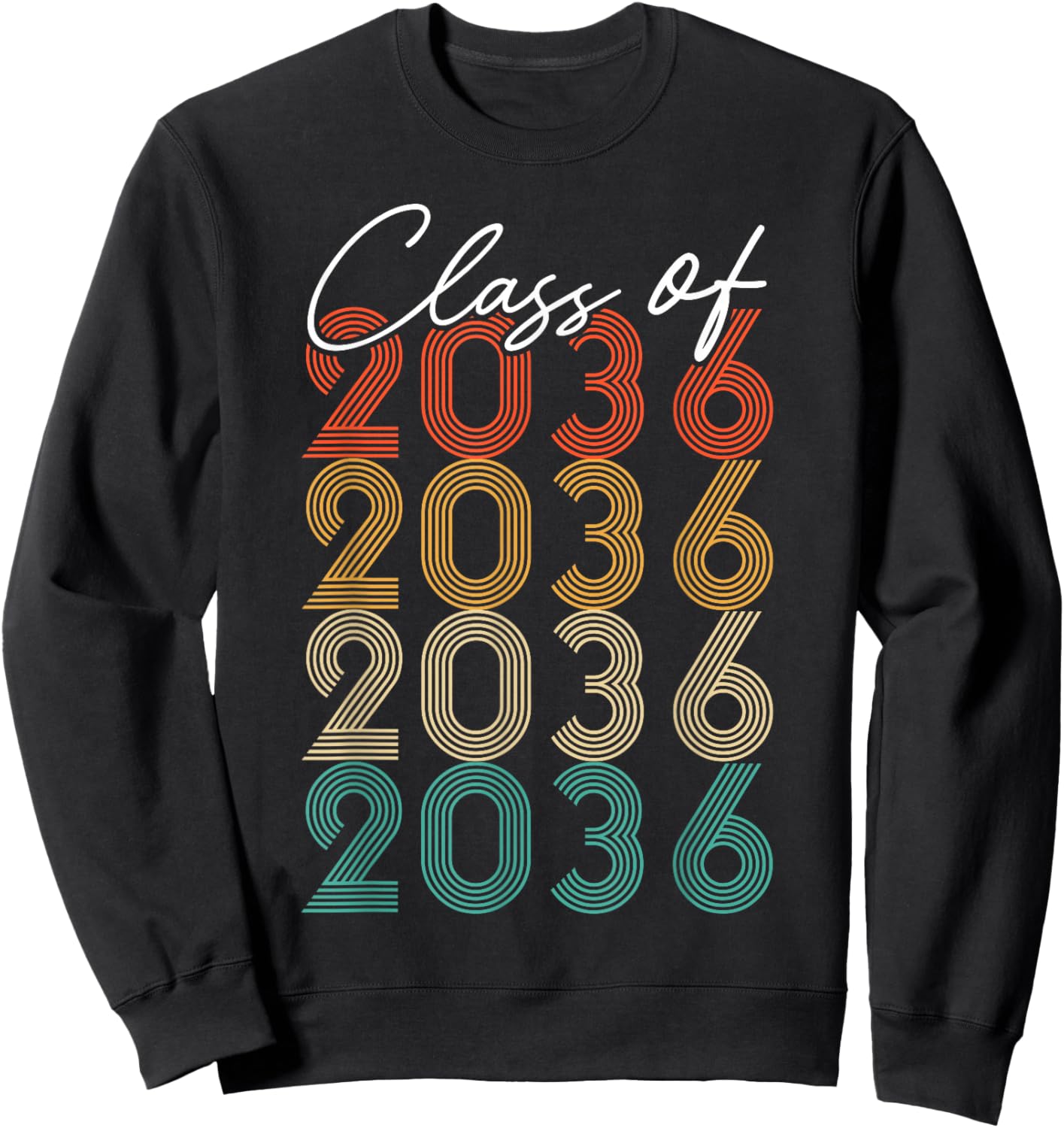 Class of 2036 Vintage Kindergarten To Graduation Sweatshirt - Sweatshirt | Black
