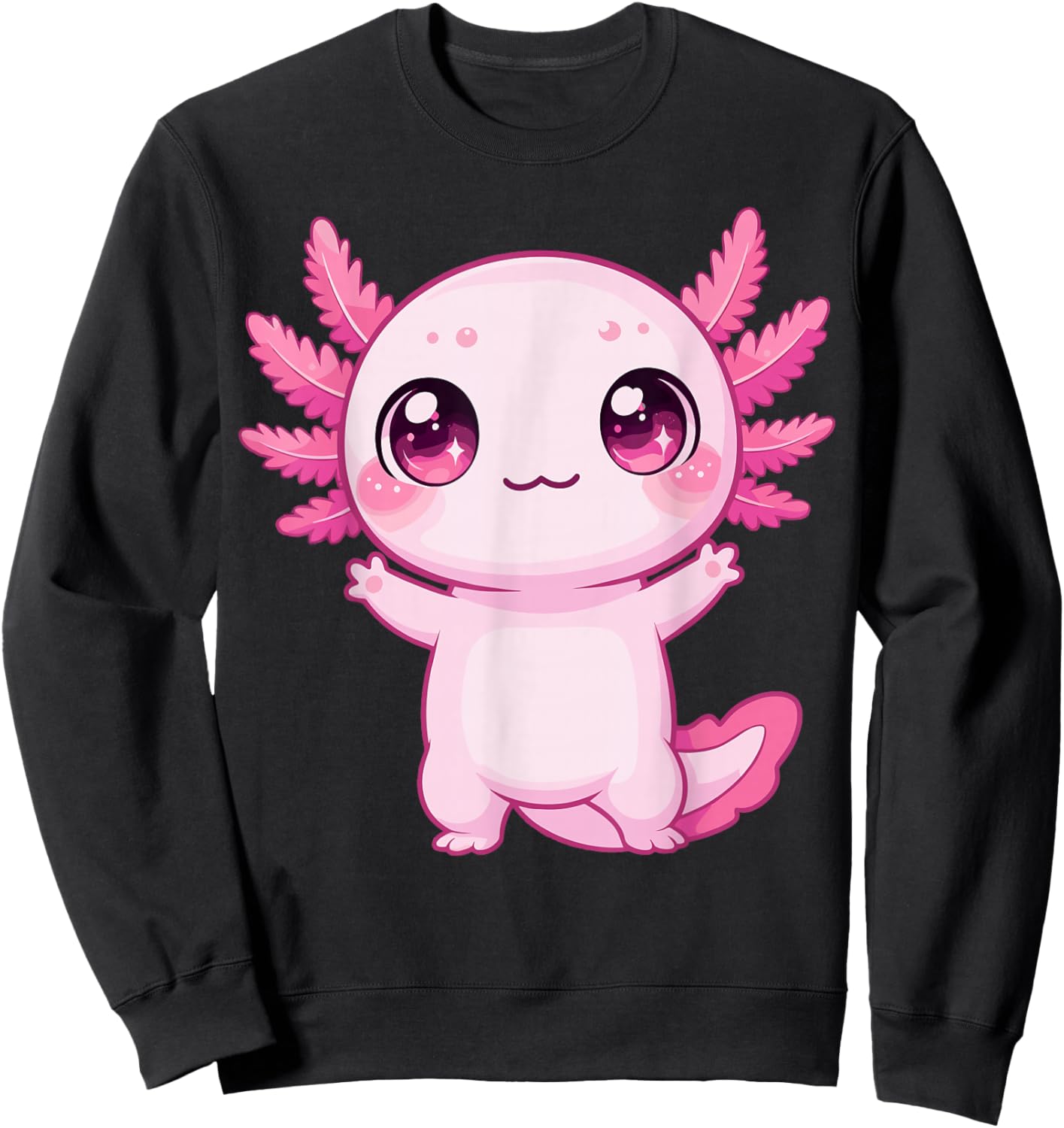 Cute Kawaii Axolotl Sweatshirt - Sweatshirt | Black